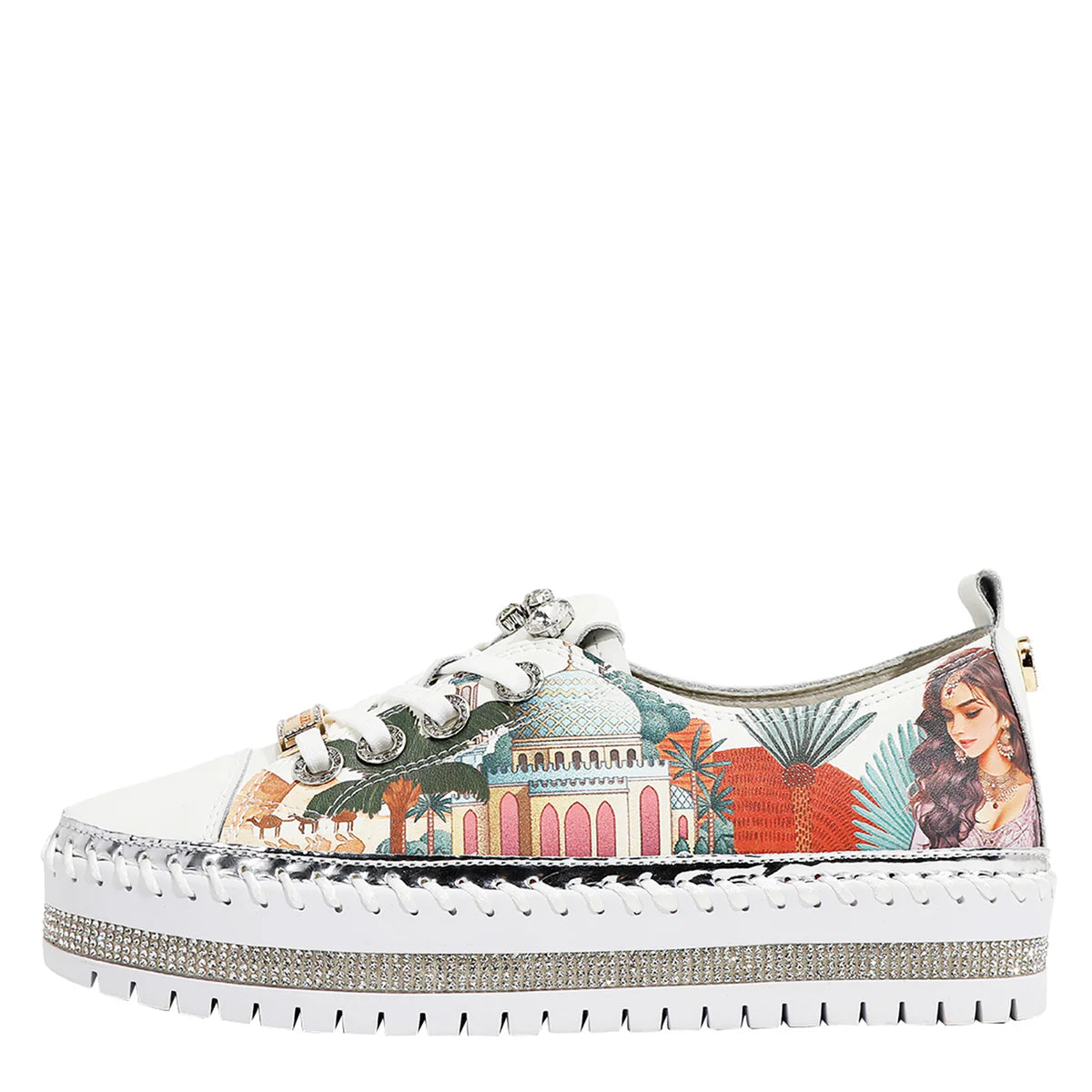PETRA PLATFORM SNEAKERS - BLING23110 VIRTUAL FRIEND  / SUN AND SAND / QUEEN CLEOPARTA / MODA SNOWFLAKE / BEST SMILE /  /