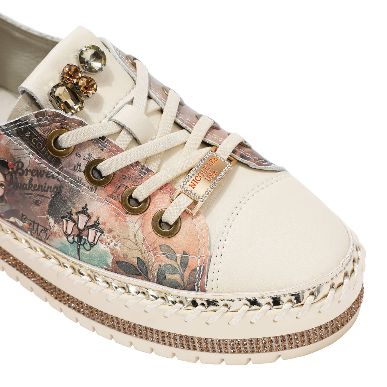 PETRA PLATFORM SNEAKERS - BLING23110 VIRTUAL FRIEND  / SUN AND SAND / QUEEN CLEOPARTA / MODA SNOWFLAKE / BEST SMILE /  /
