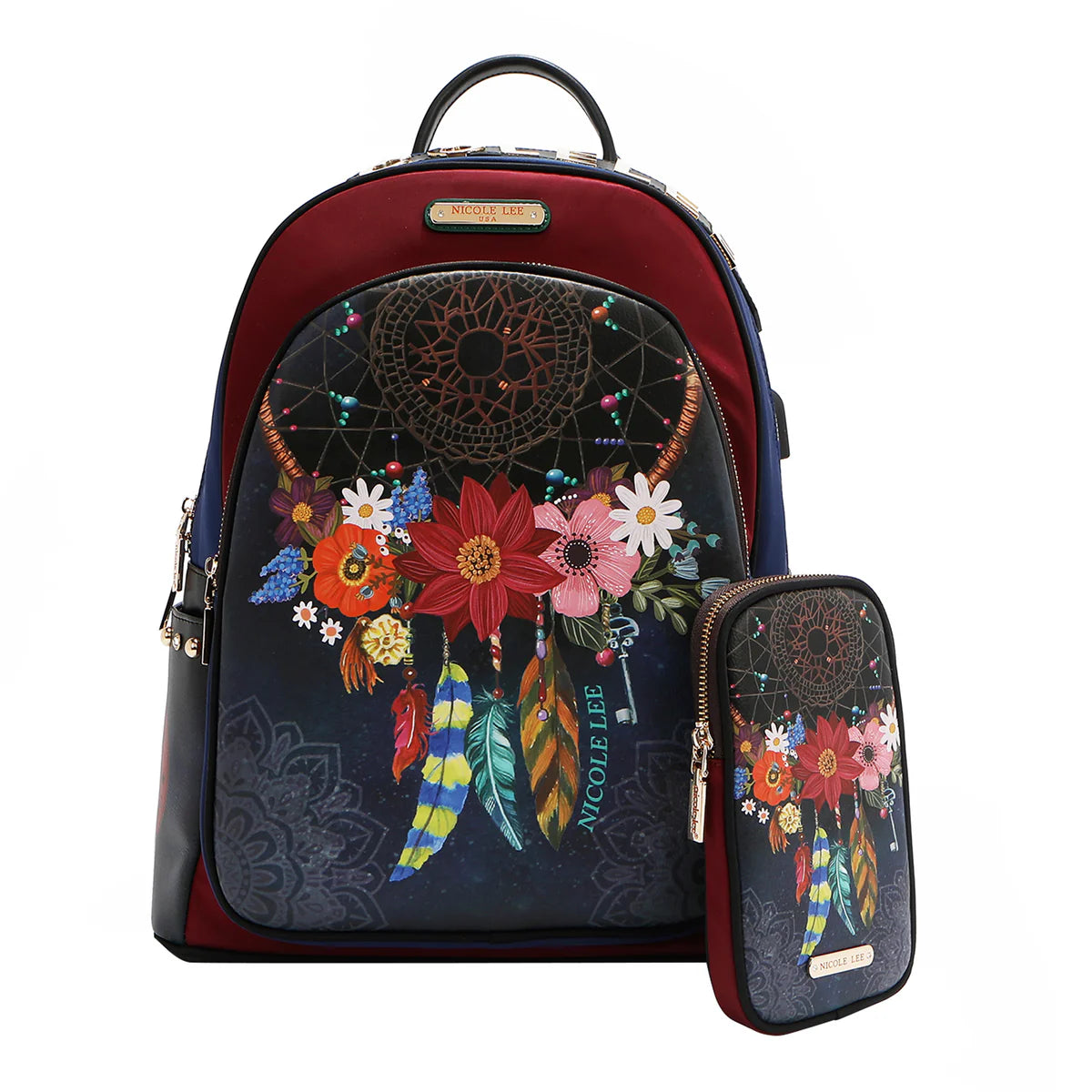 LAPTOP BACKPACK WITH USB CHARGING PORT - BP16698 VIRTUAL FRIEND / EMOTION