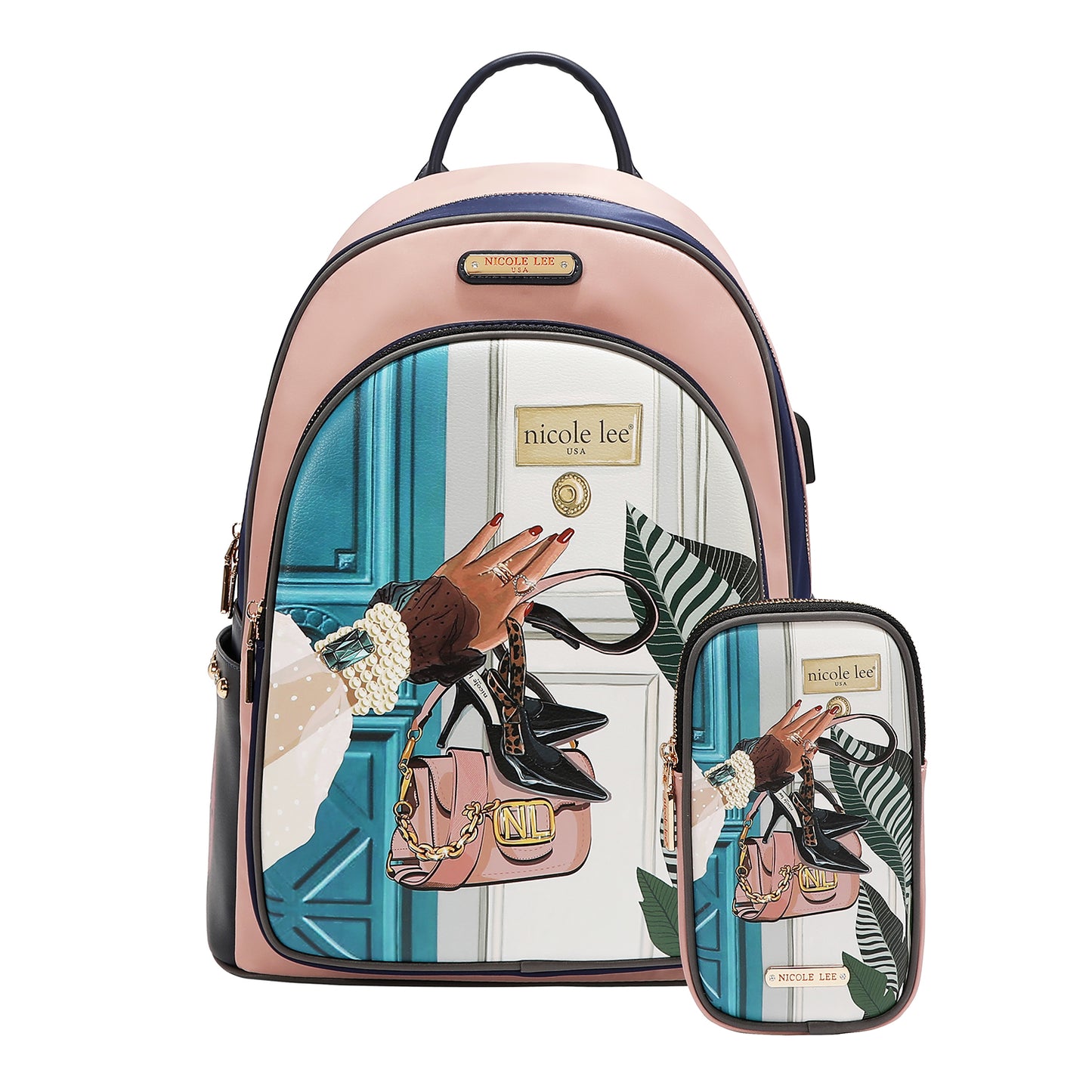 LAPTOP BACKPACK WITH USB CHARGING PORT - BP16698 VIRTUAL FRIEND / EMOTION