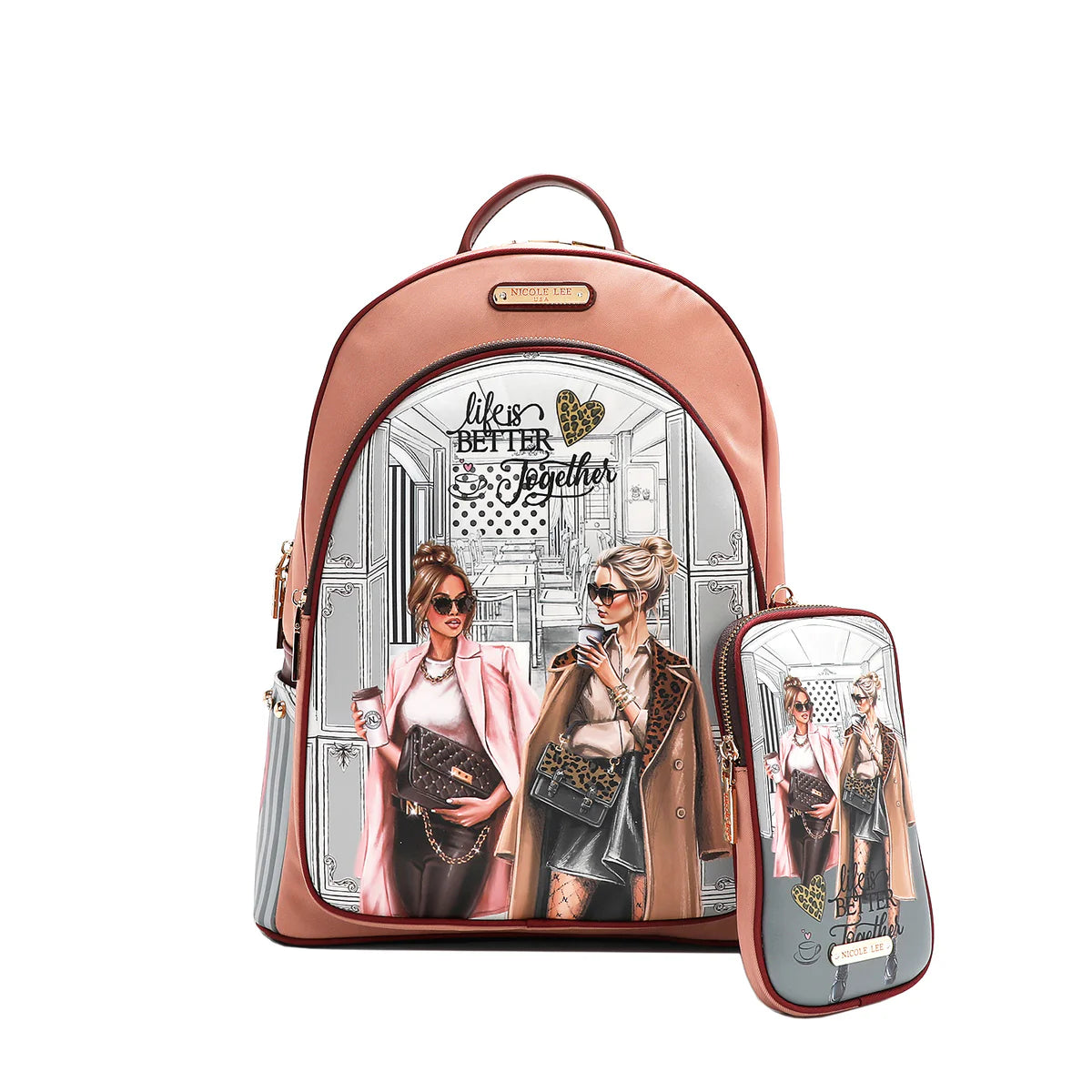 LAPTOP BACKPACK WITH USB CHARGING PORT - BP16698 VIRTUAL FRIEND / EMOTION