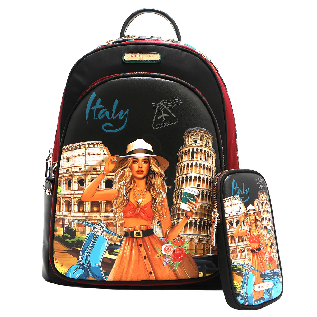 LAPTOP BACKPACK WITH USB CHARGING PORT - BP16698 VIRTUAL FRIEND / EMOTION