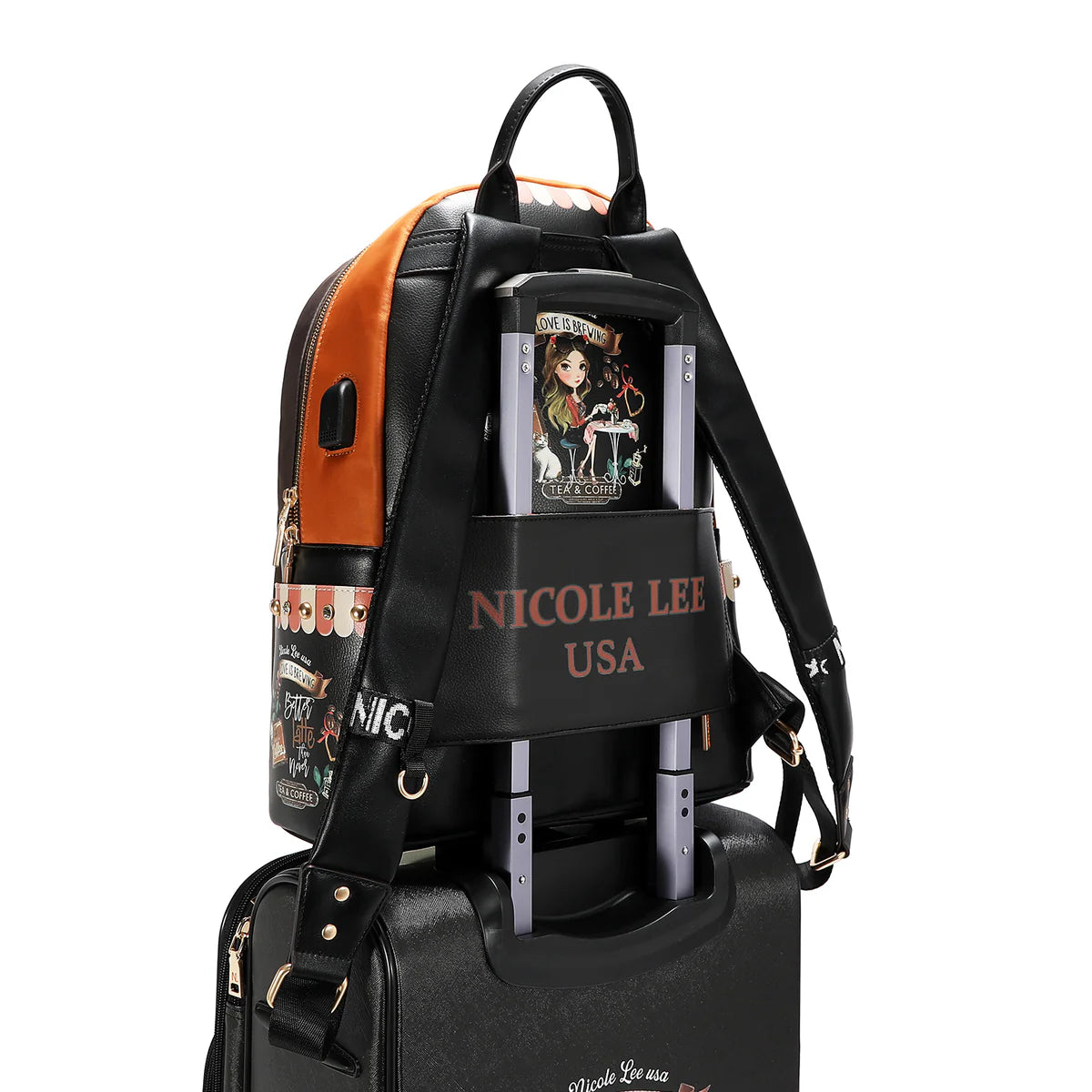LAPTOP BACKPACK WITH USB CHARGING PORT - BP16698 VIRTUAL FRIEND / EMOTION