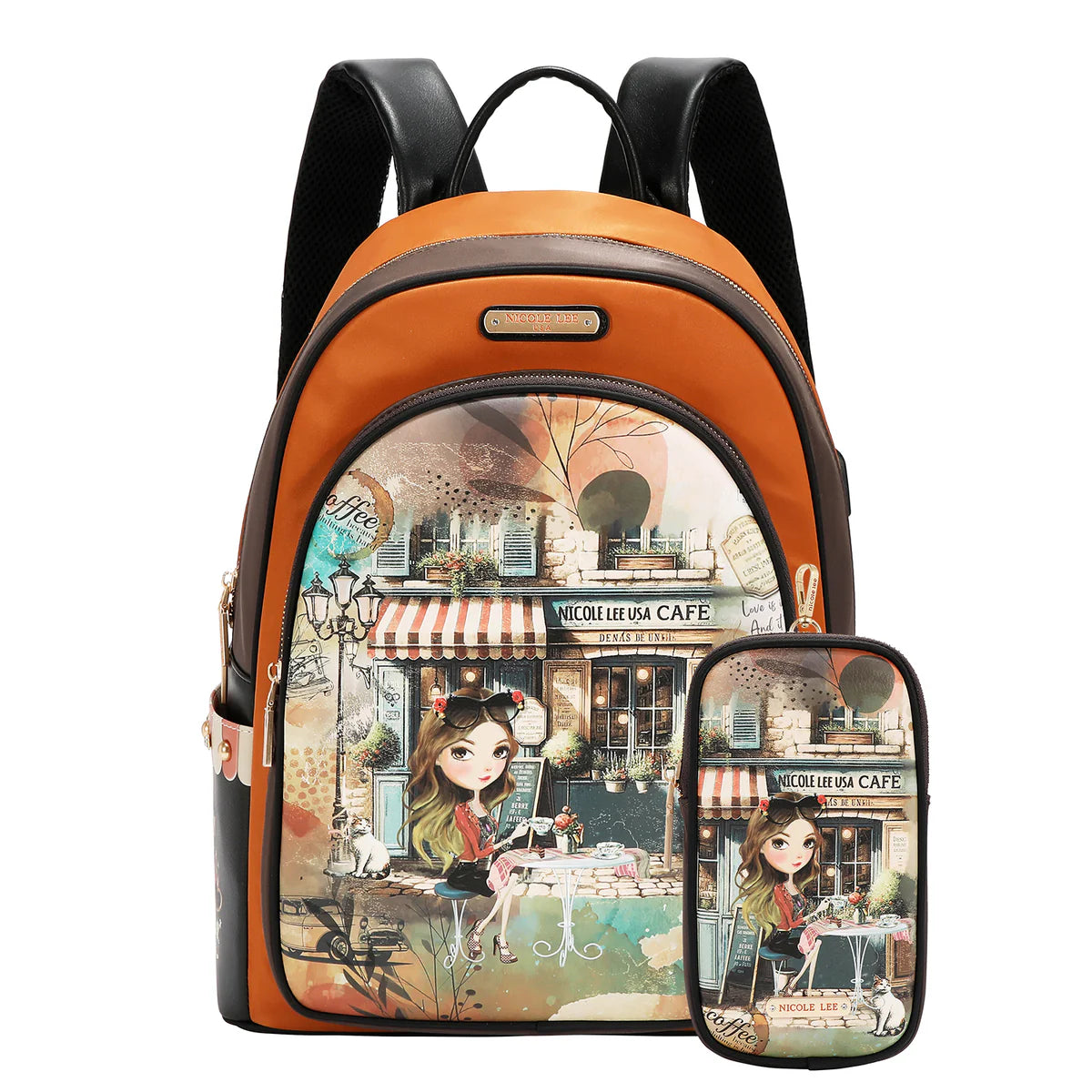 LAPTOP BACKPACK WITH USB CHARGING PORT - BP16698 VIRTUAL FRIEND / EMOTION