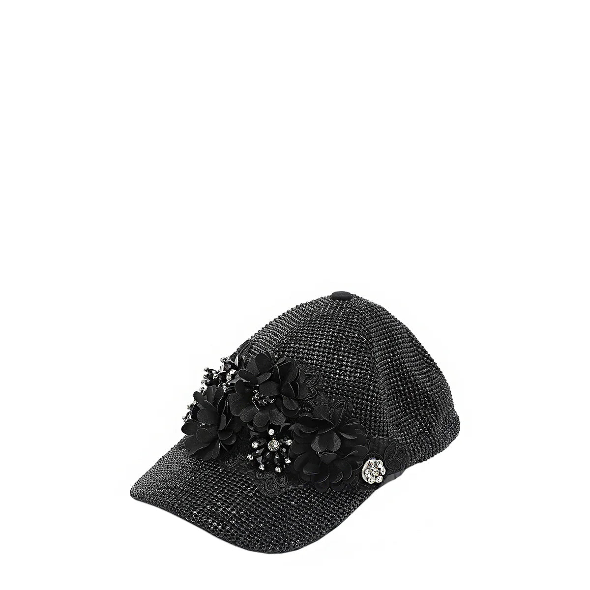MIDNIGHT FLOWER CAP - CAP7826 SILVER / BLACK