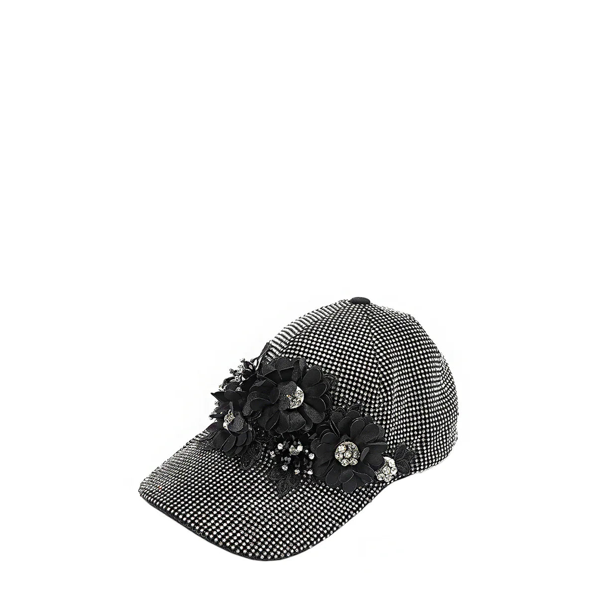 MIDNIGHT FLOWER CAP - CAP7826 SILVER / BLACK