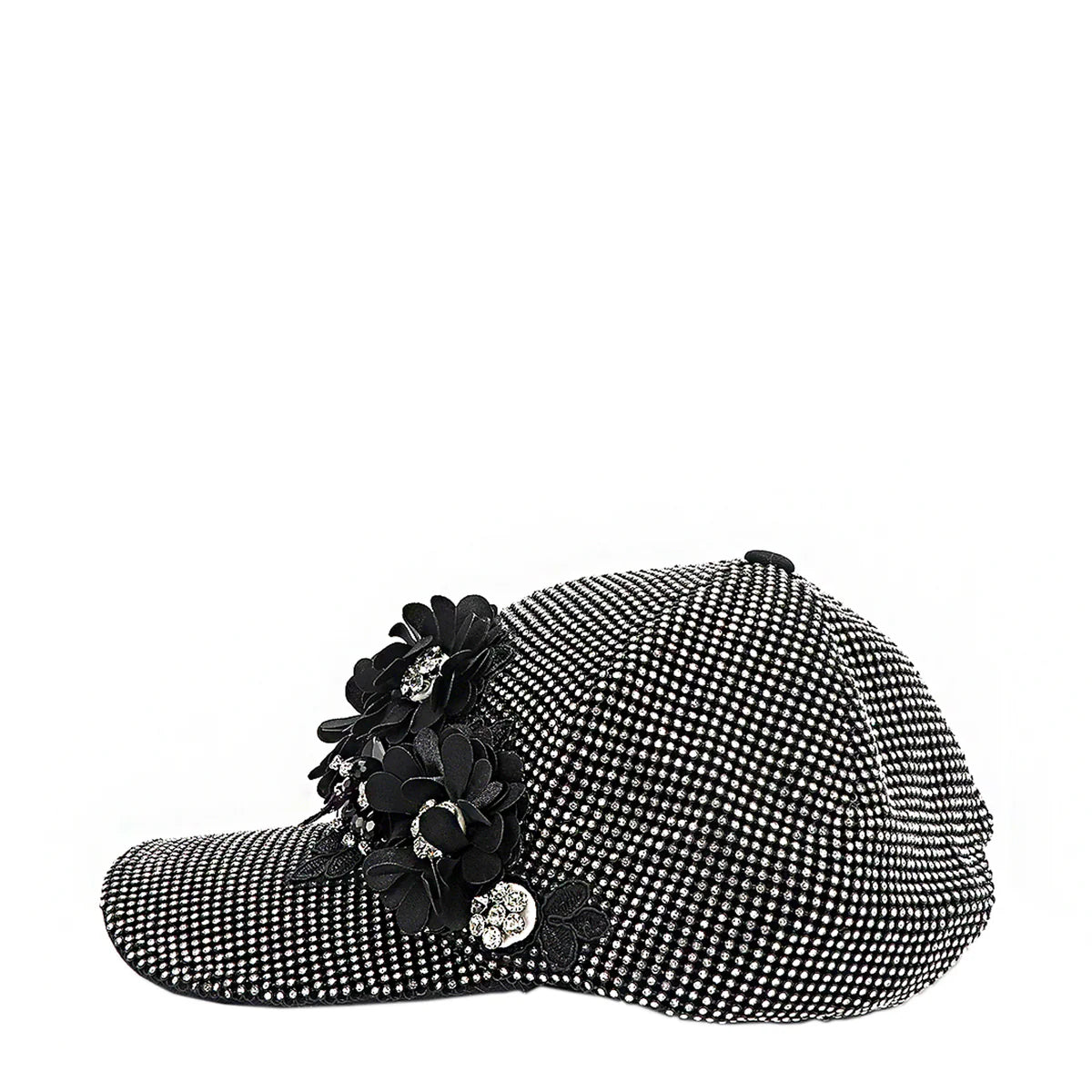 MIDNIGHT FLOWER CAP - CAP7826 SILVER / BLACK