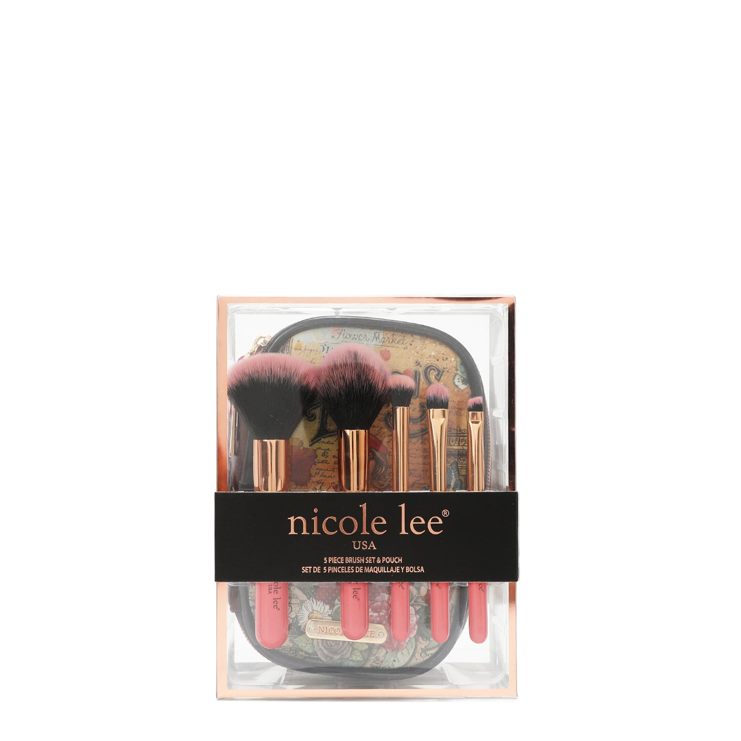 MAKEUP BRUSH SET W/ POUCH - COS7403 DREAMING THE CITY / LOVE ME HALF /BE MY VALENTINE / DOUBLE QUEENS / ALL EMOTION / CASUAL WALK / SARA IS SOFT BUT STRONG /  PARIS FASHION WEEK /