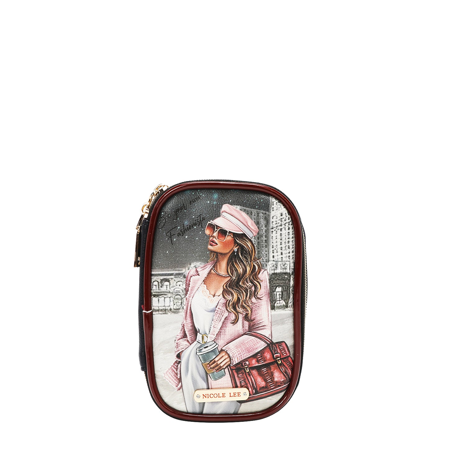 MAKEUP BRUSH SET W/ POUCH - COS7403 DREAMING THE CITY / LOVE ME HALF /BE MY VALENTINE / DOUBLE QUEENS / ALL EMOTION / CASUAL WALK / SARA IS SOFT BUT STRONG /  PARIS FASHION WEEK /