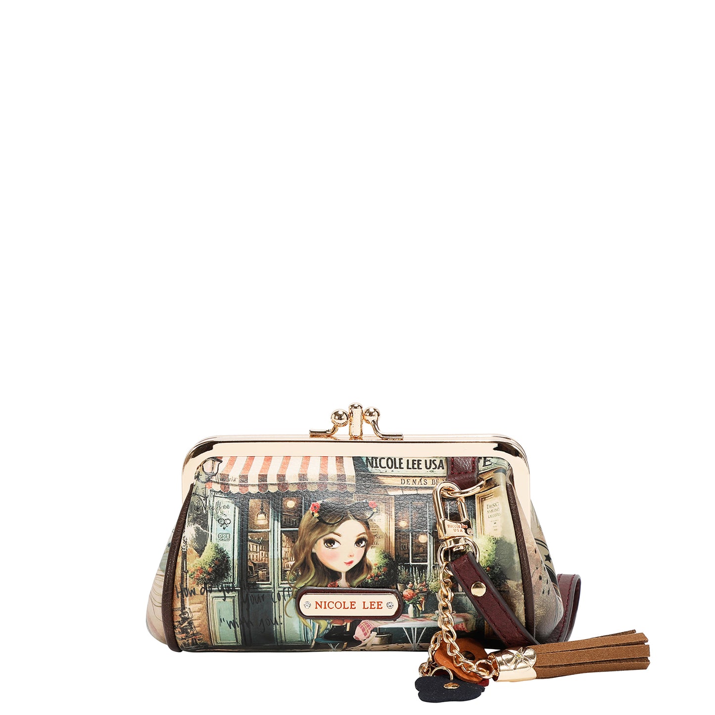 MINI KISS LOCK COIN PURSE WRISTLET - CP6614 VIRTUAL FRIEND / EMOTION