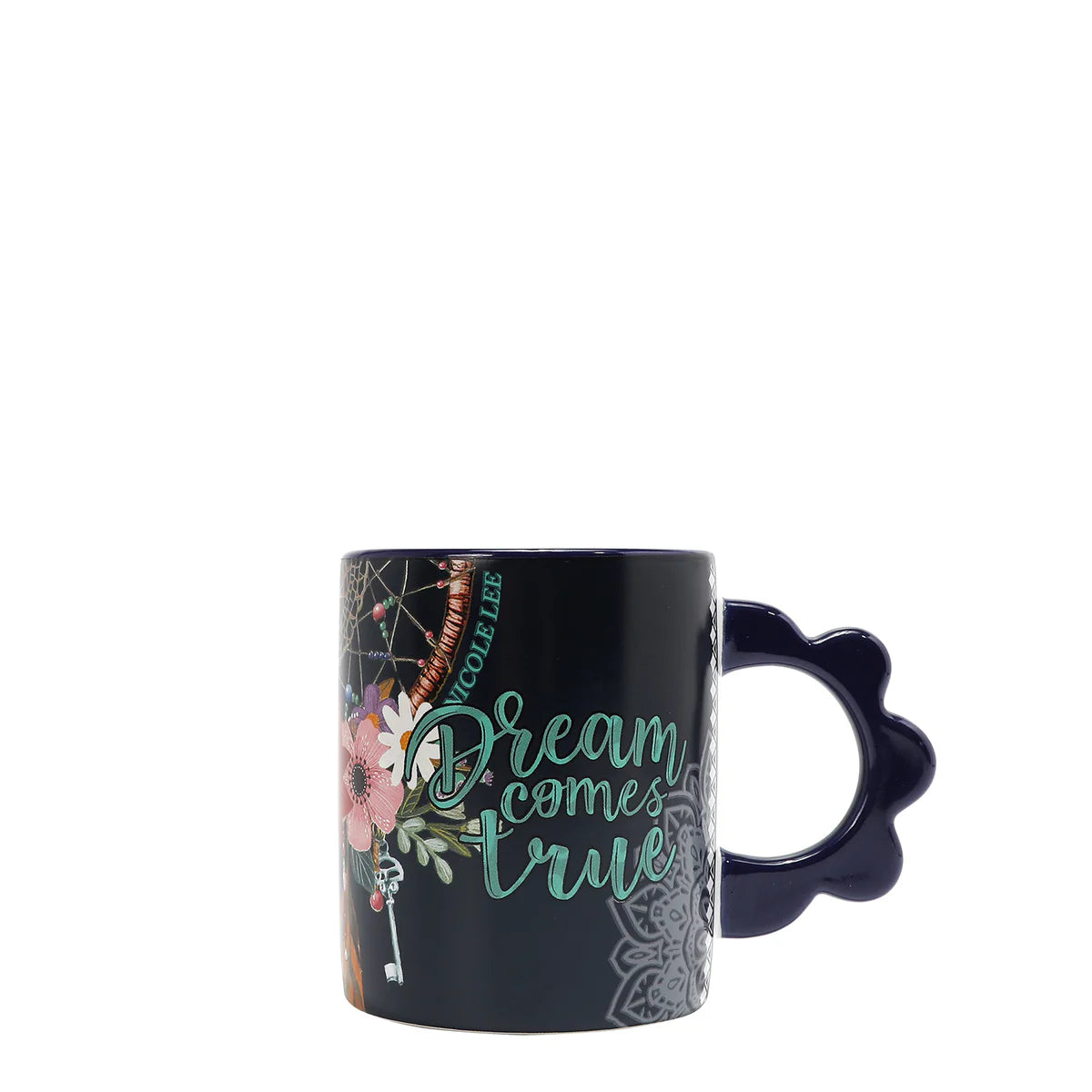 PETAL CERAMIC MUG - CUP7825 SUN AND SAND / VIOLET BLOSSOM / NAIL POLISH / QUEEN CLEOPARTA / DREAM COMES TRUE /  SAMANTHA LA BELLEZA / BEST SMILE