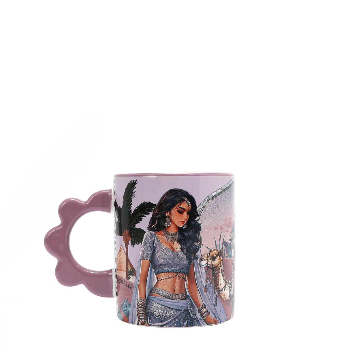 PETAL CERAMIC MUG - CUP7825 SUN AND SAND / VIOLET BLOSSOM / NAIL POLISH / QUEEN CLEOPARTA / DREAM COMES TRUE /  SAMANTHA LA BELLEZA / BEST SMILE