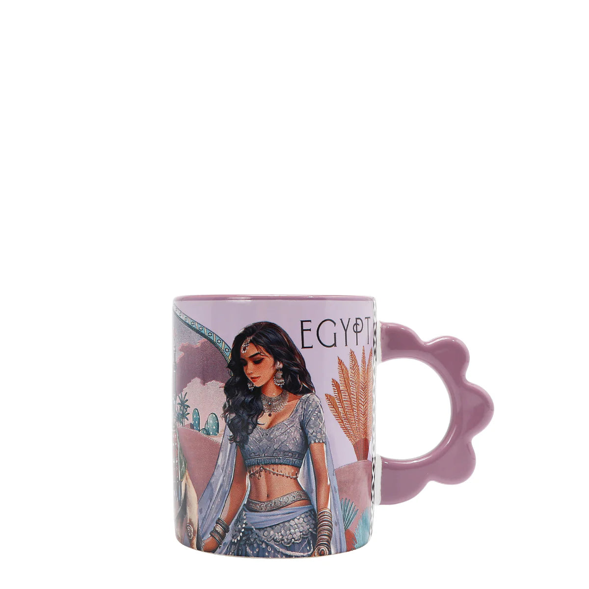 PETAL CERAMIC MUG - CUP7825 SUN AND SAND / VIOLET BLOSSOM / NAIL POLISH / QUEEN CLEOPARTA / DREAM COMES TRUE /  SAMANTHA LA BELLEZA / BEST SMILE