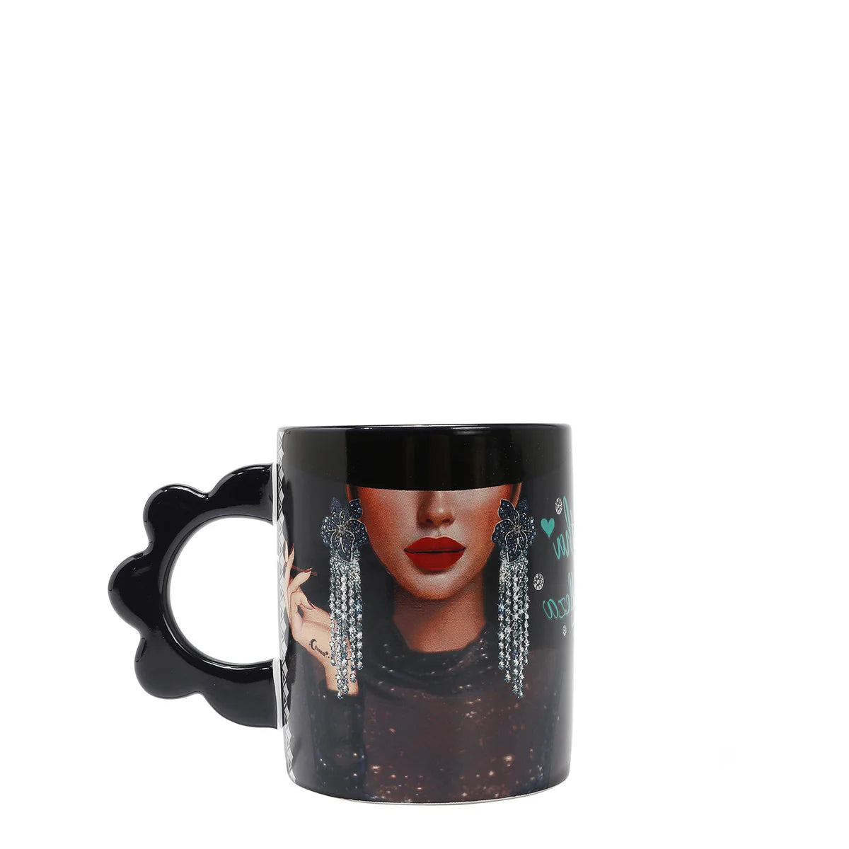 PETAL CERAMIC MUG - CUP7825 SUN AND SAND / VIOLET BLOSSOM / NAIL POLISH / QUEEN CLEOPARTA / DREAM COMES TRUE /  SAMANTHA LA BELLEZA / BEST SMILE