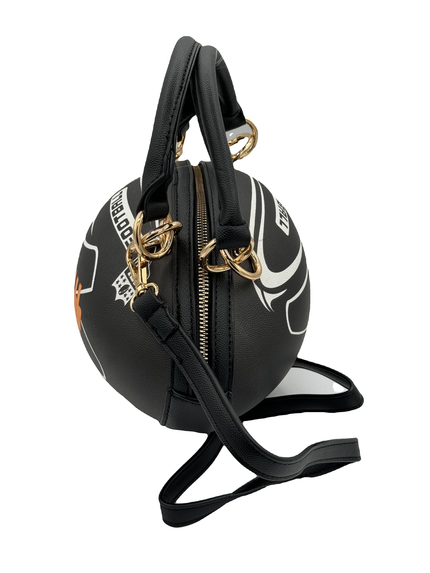 6676 FASHION BROWN FOOTBALL CHAIN CROSSBODY BAG