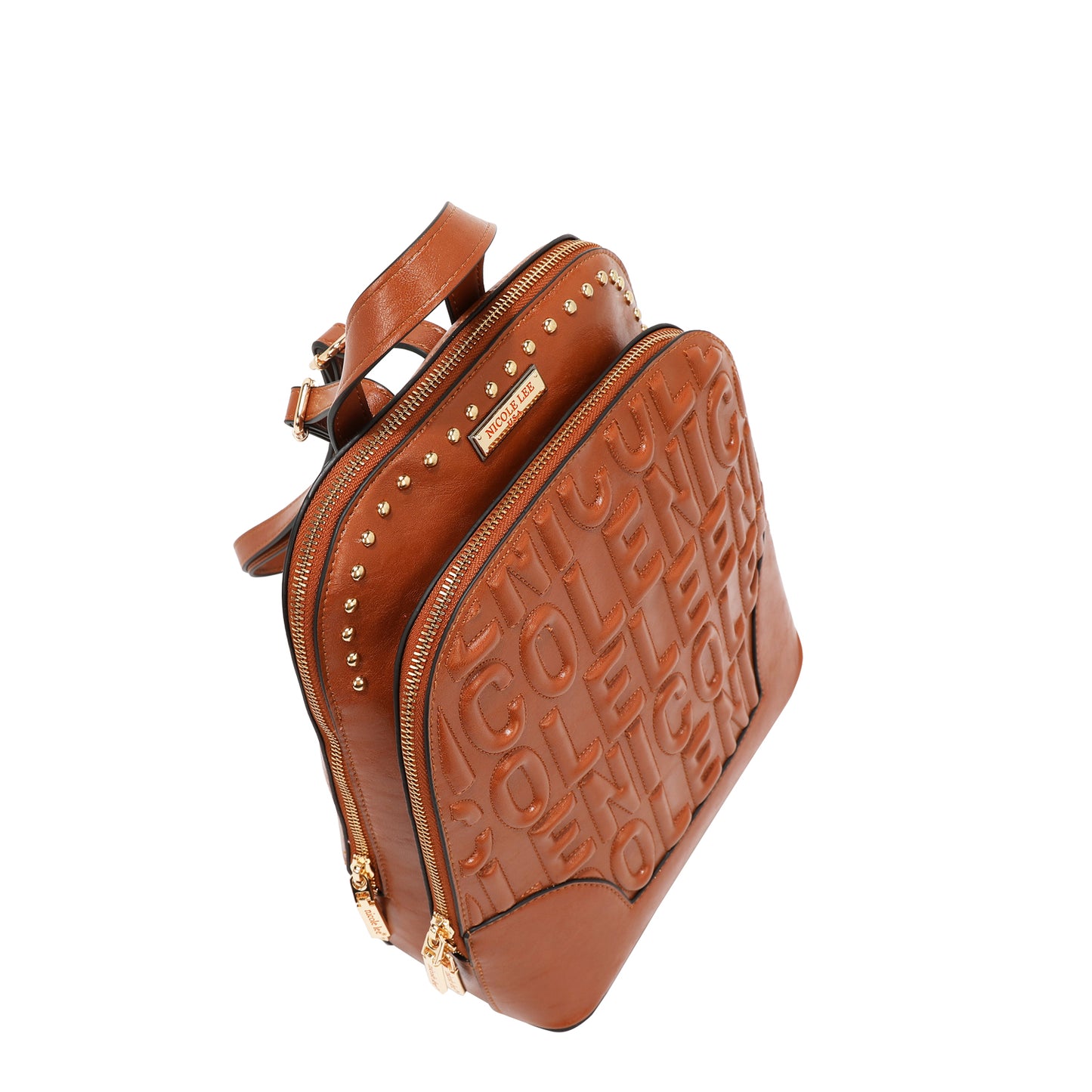 EMBOSSED LOGO BACKPACK - EMB17452 WINE / BROWN / OLIVE / WHITE / BLACK