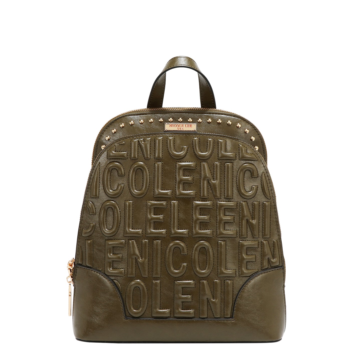 EMBOSSED LOGO BACKPACK - EMB17452 WINE / BROWN / OLIVE / WHITE / BLACK