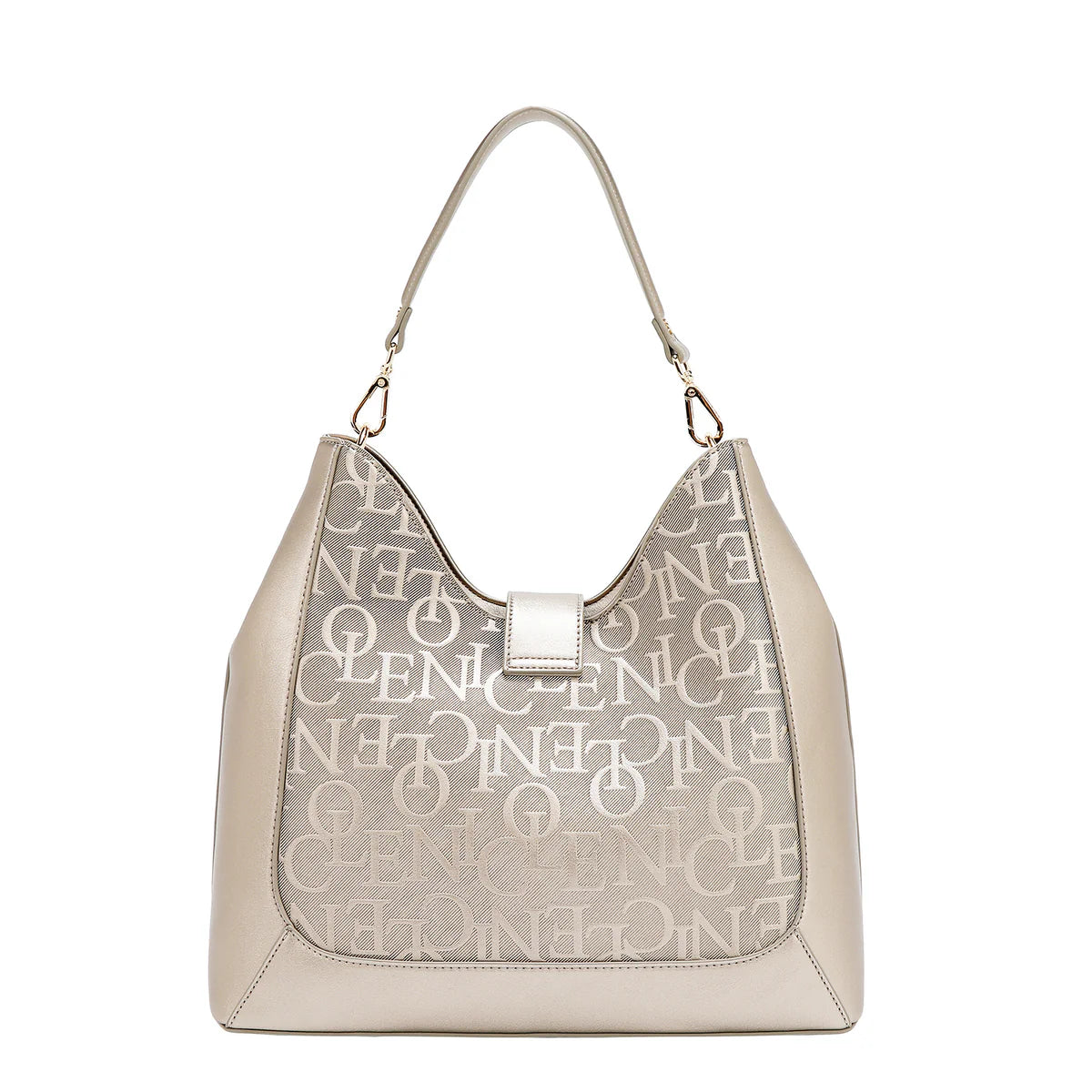 EMBOSSED ELEGANCE HOBO BAG - EMB17505  BURGUNDY / CHAMPAGNE / BROWN / OLIVE / PINK