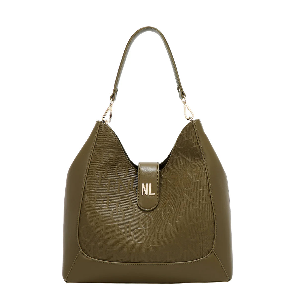 EMBOSSED ELEGANCE HOBO BAG - EMB17505  BURGUNDY / CHAMPAGNE / BROWN / OLIVE / PINK