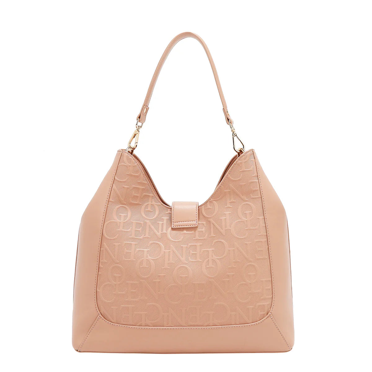 EMBOSSED ELEGANCE HOBO BAG - EMB17505  BURGUNDY / CHAMPAGNE / BROWN / OLIVE / PINK