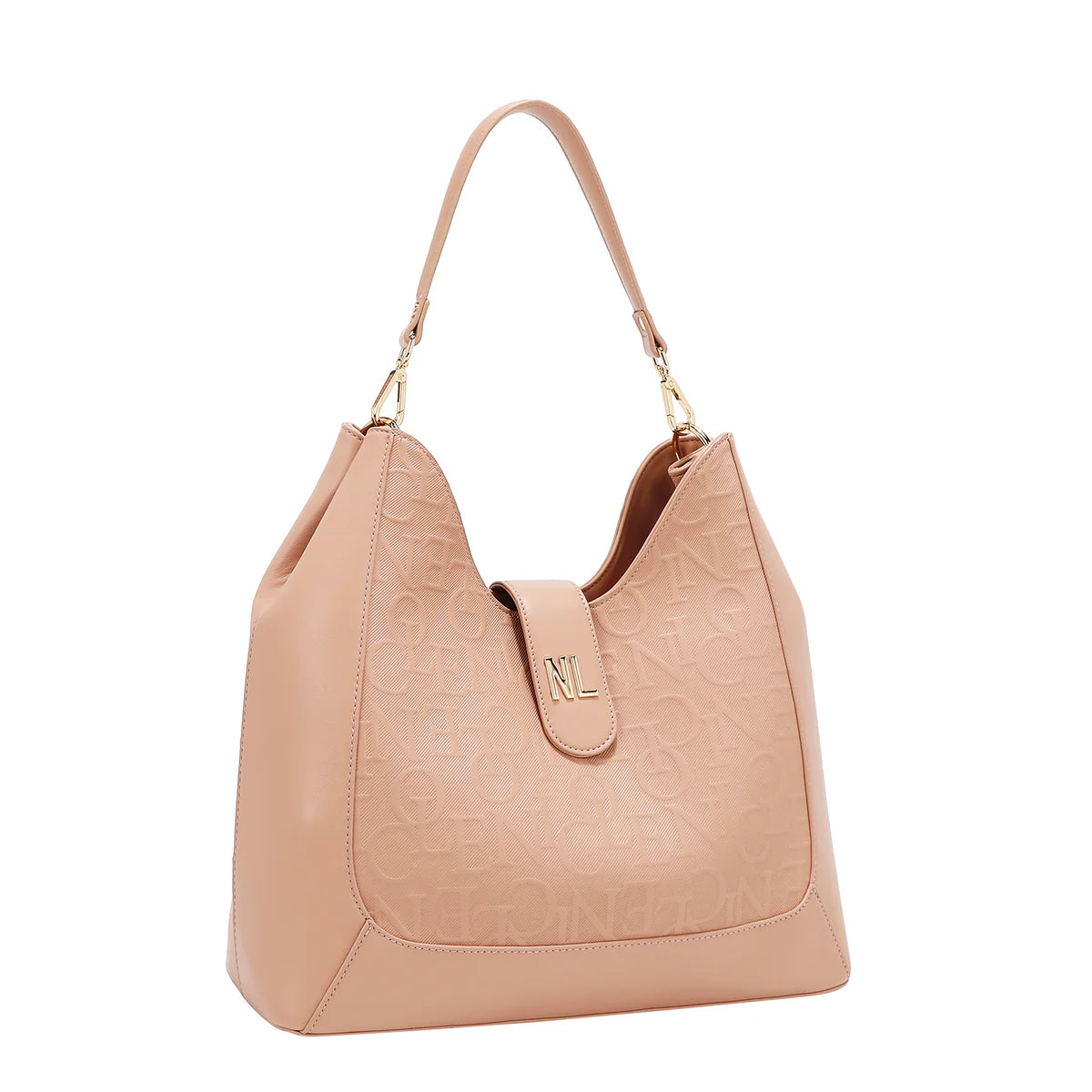 EMBOSSED ELEGANCE HOBO BAG - EMB17505  BURGUNDY / CHAMPAGNE / BROWN / OLIVE / PINK