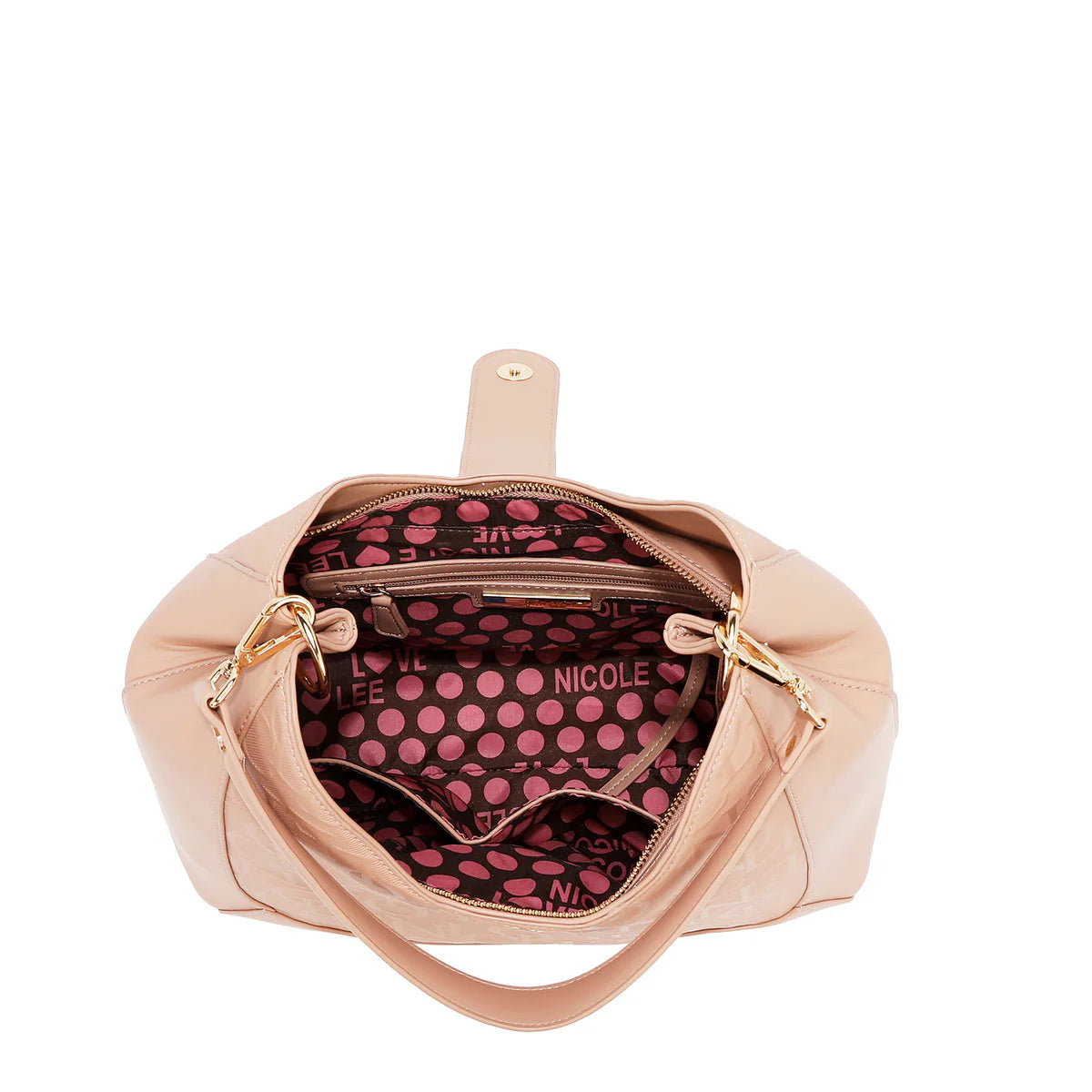 EMBOSSED ELEGANCE HOBO BAG - EMB17505  BURGUNDY / CHAMPAGNE / BROWN / OLIVE / PINK