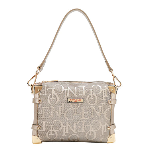 EMBOSSED ELEGANCE SQUARE SHOULDER BAG -  EMB17506 CHAMPAGNE / BURGUNDY / BLACK / BROWN / OLIVE/ PINK