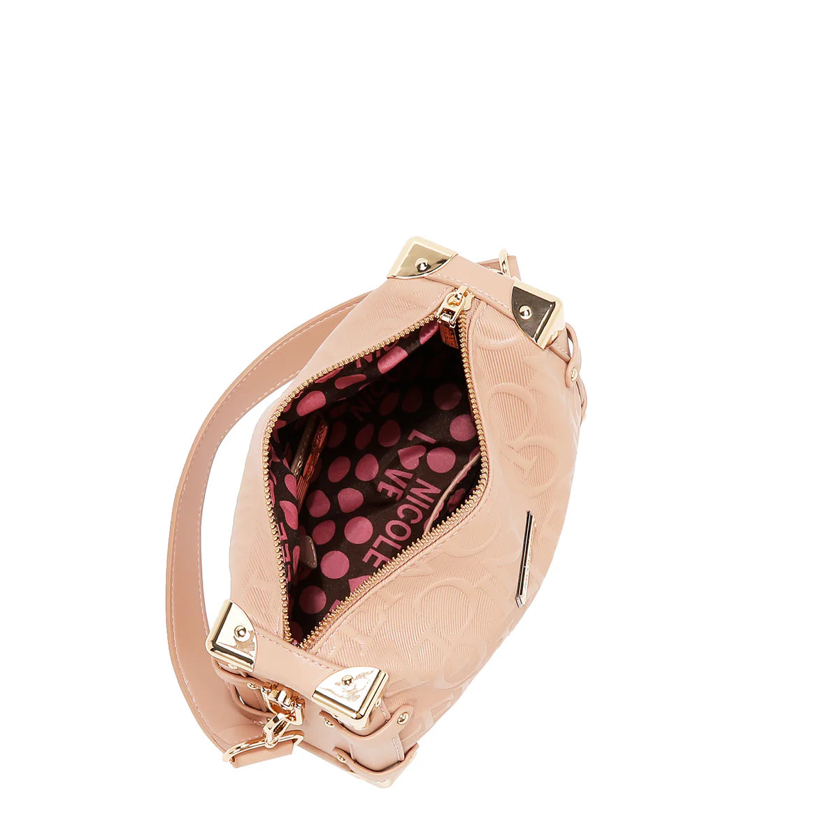 EMBOSSED ELEGANCE SQUARE SHOULDER BAG - BLACK / BURGUNDY / BROWN / CHAMPAGNE / OLIVE / PINK
