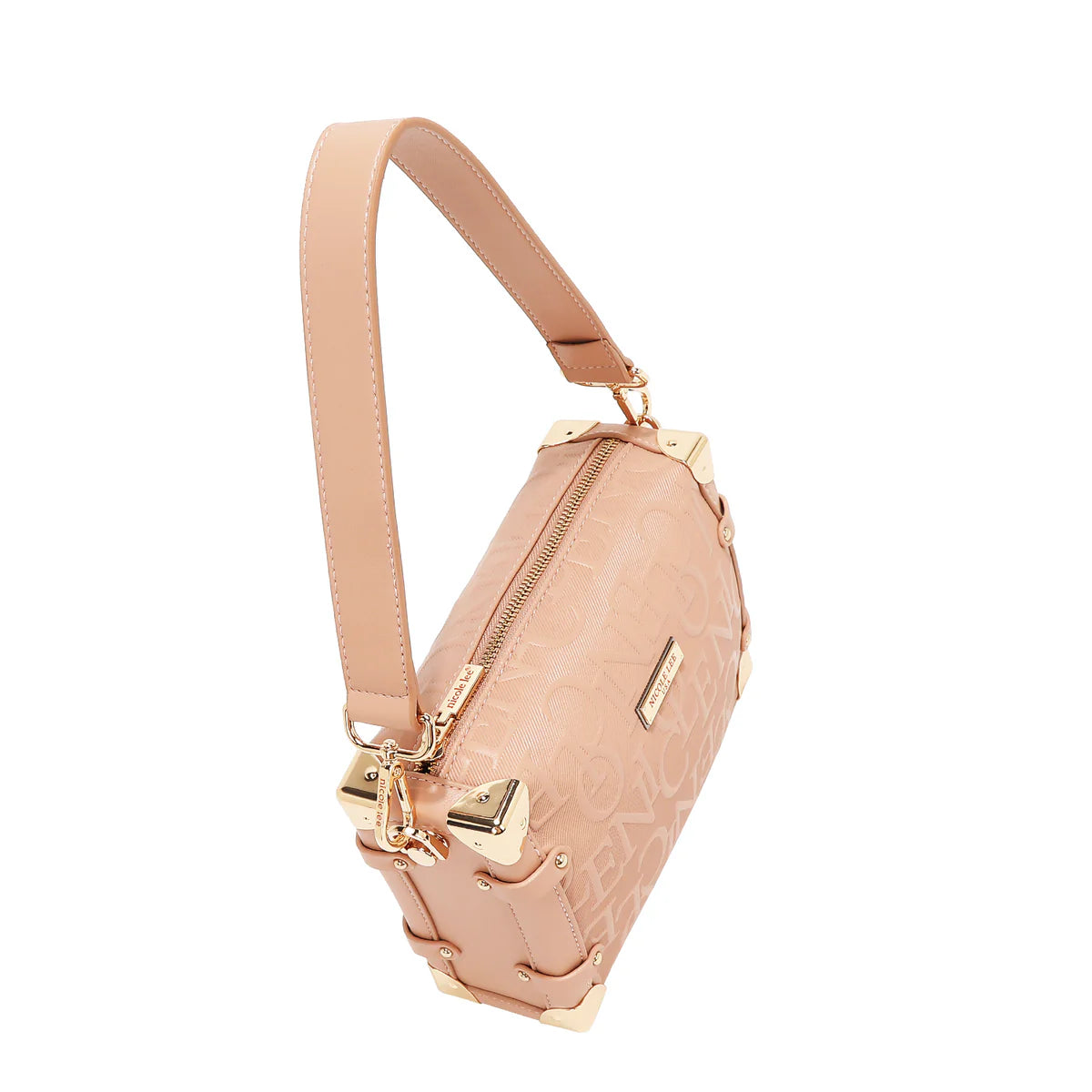 EMBOSSED ELEGANCE SQUARE SHOULDER BAG -  EMB17506 CHAMPAGNE / BURGUNDY / BLACK / BROWN / OLIVE/ PINK