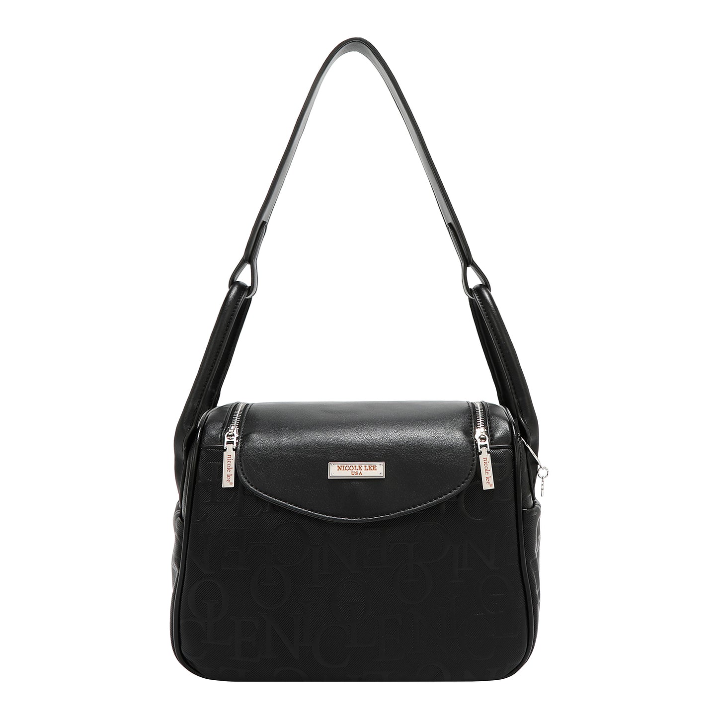 EMBOSSED ELEGANCE SHOULDER BAG - EMB17507 BLACK / BURGUNDY / CHAMPAGNE / OLIVE / PINK / BROWN