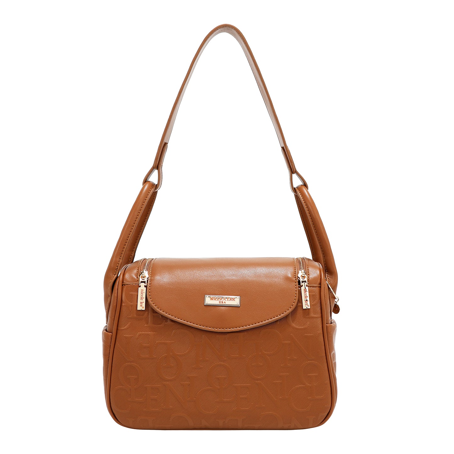 EMBOSSED ELEGANCE SHOULDER BAG - EMB17507 BLACK / BURGUNDY / CHAMPAGNE / OLIVE / PINK / BROWN