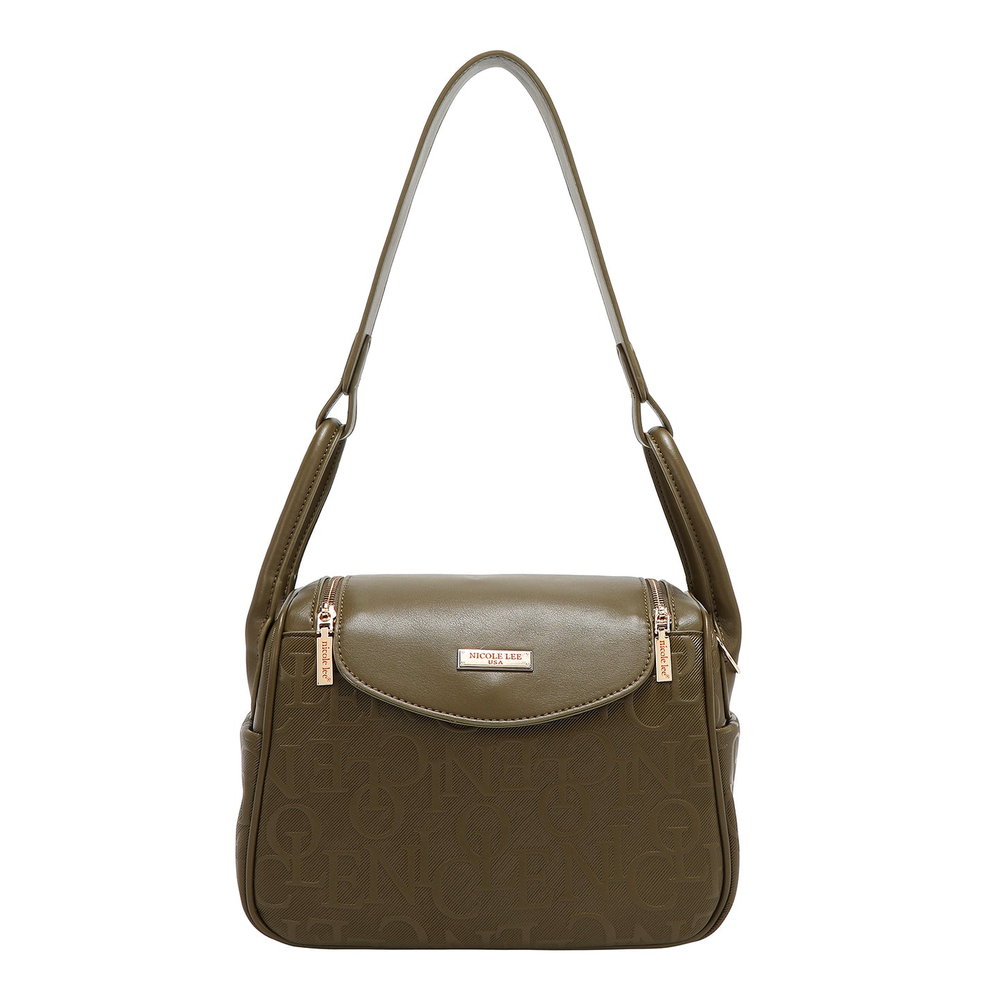 EMBOSSED ELEGANCE SHOULDER BAG - EMB17507 BLACK / BURGUNDY / CHAMPAGNE / OLIVE / PINK / BROWN