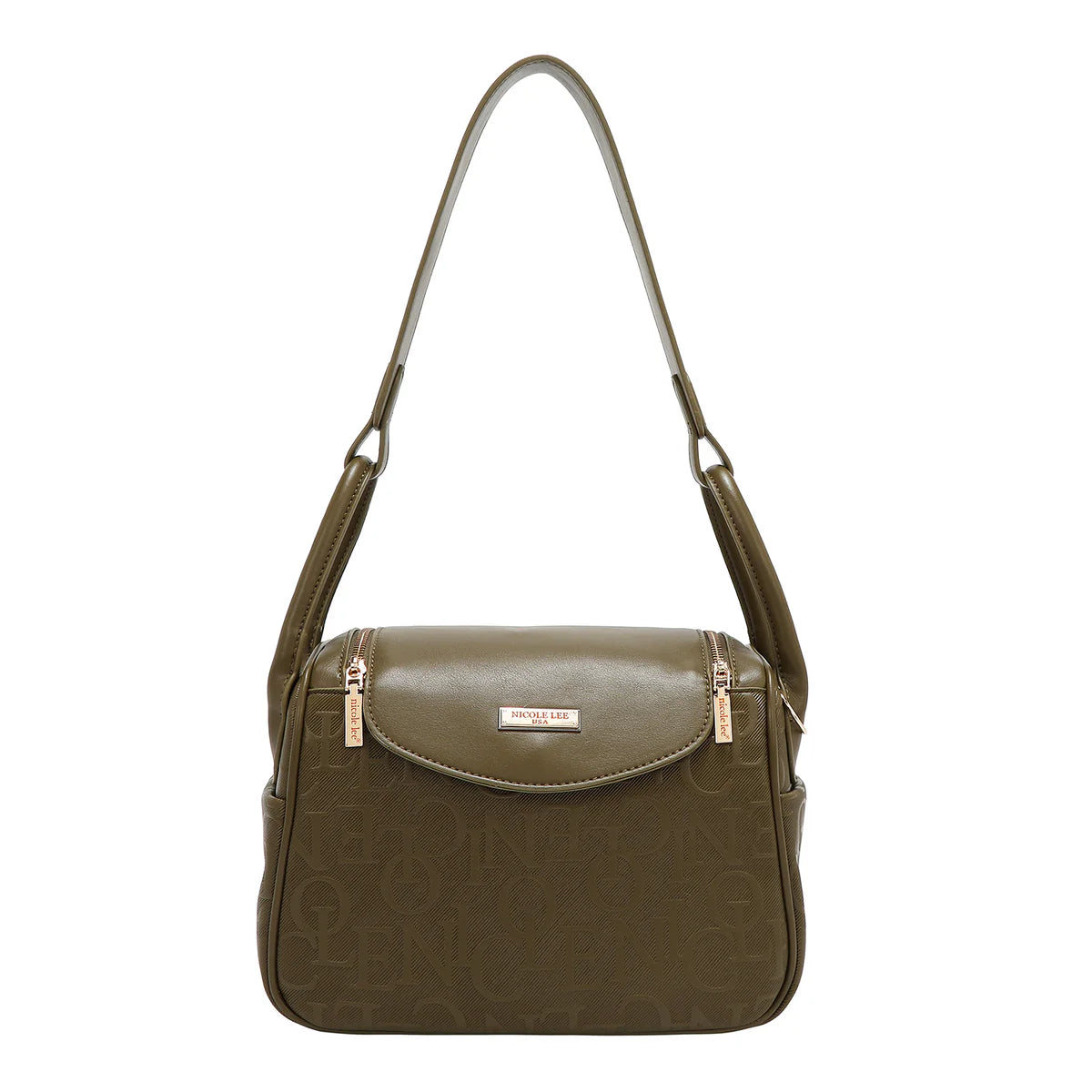 EMBOSSED ELEGANCE SHOULDER BAG - EMB17507 PINK / BLACK / BURGUNDY / CHAMPAGNE / OLIVE / BROWN