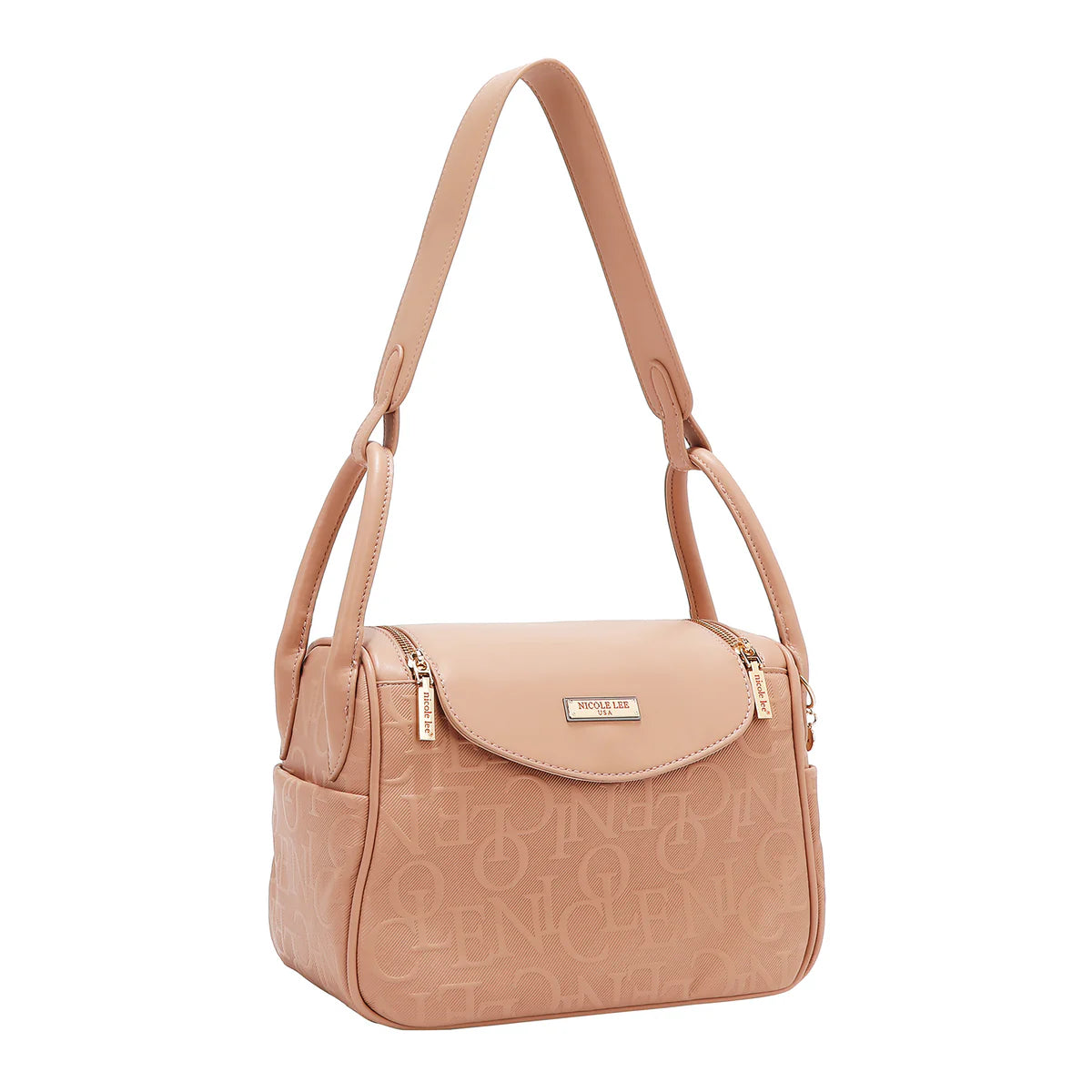 EMBOSSED ELEGANCE SHOULDER BAG - EMB17507 PINK / BLACK / BURGUNDY / CHAMPAGNE / OLIVE / BROWN