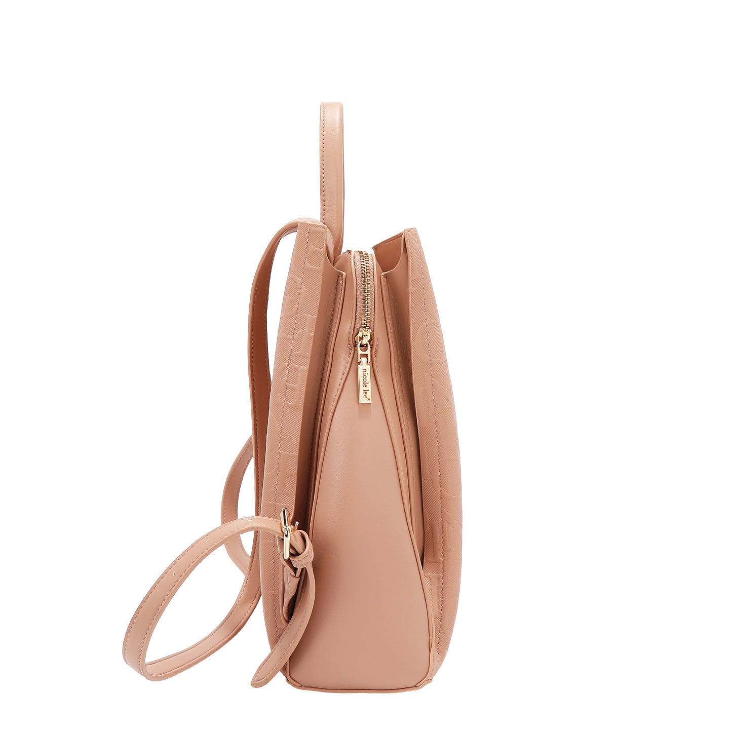 EMBOSSED ELEGANCE BACKPACK - EMB17511 BROWN / OLIVE / CHAMPAAGNE / BLACK