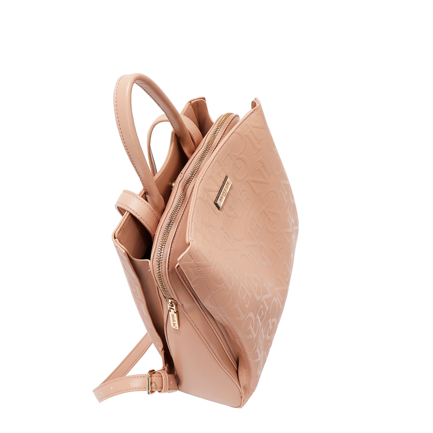 EMBOSSED ELEGANCE BACKPACK - EMB17511 BROWN / OLIVE / CHAMPAAGNE / BLACK