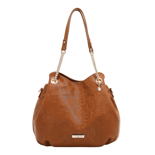 EMBOSSED ELEGANCE HANDBAG - EMB17512 OLIVE / BURGUNDY / PINK / CHAMPAGNE