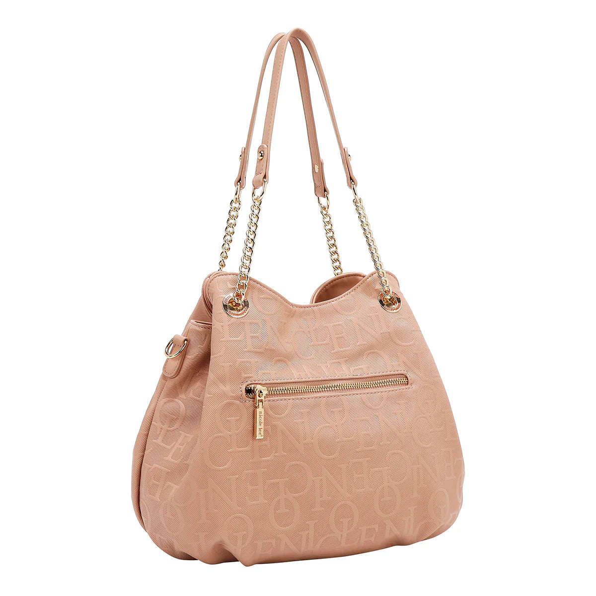 EMBOSSED ELEGANCE HANDBAG - EMB17512 OLIVE / BURGUNDY / PINK / CHAMPAGNE