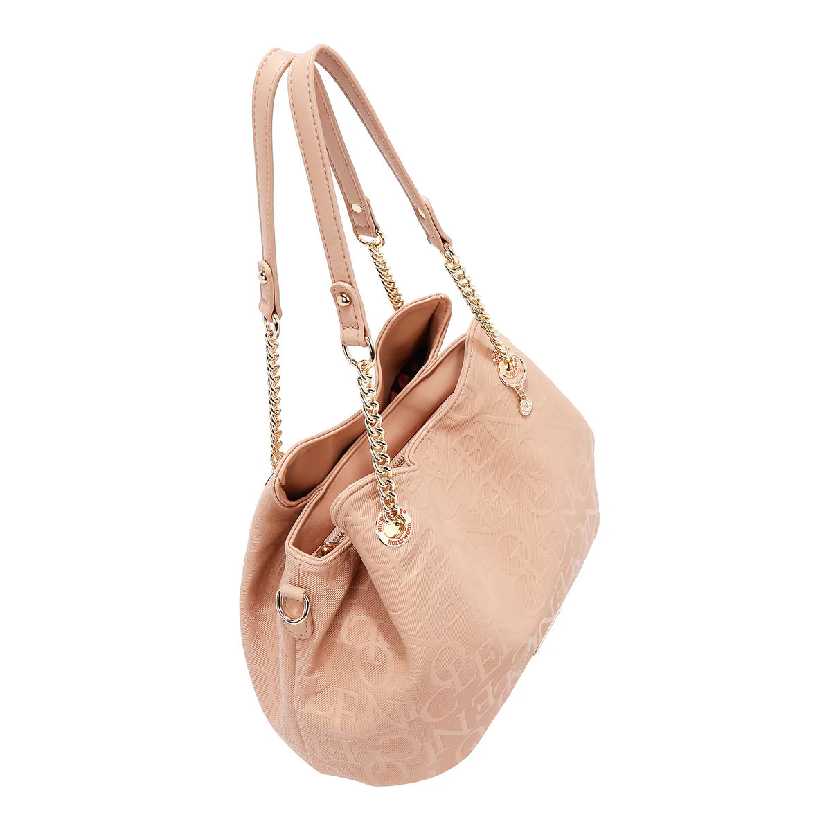 EMBOSSED ELEGANCE HANDBAG - EMB17512 OLIVE / BURGUNDY / PINK / CHAMPAGNE