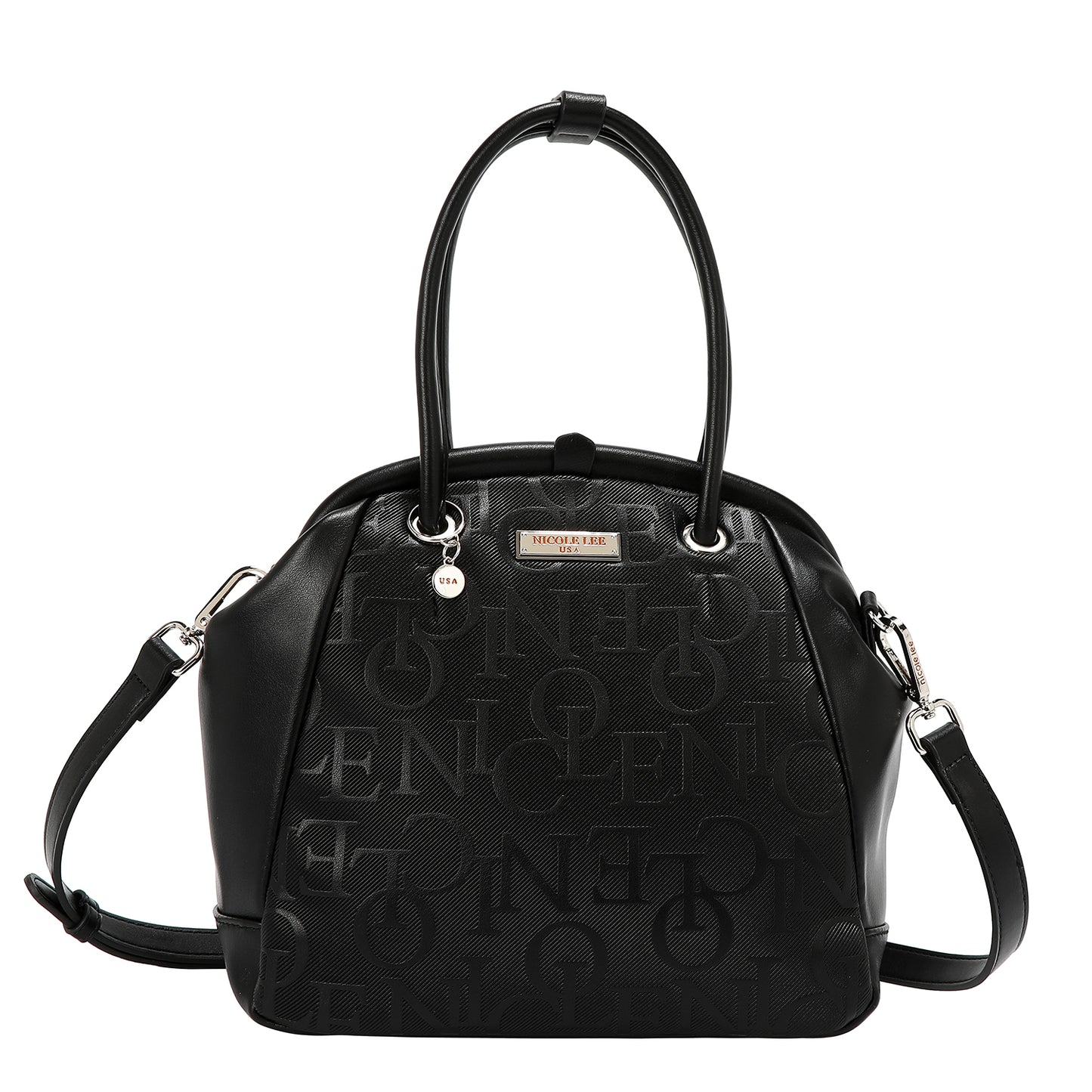 EMBOSSED ELEGANCE FRAME SHOULDER BAG - EMB17513 BROWN / BLACK/ PINK / CHAMPAGNE / BURGUNDY / OLIVE