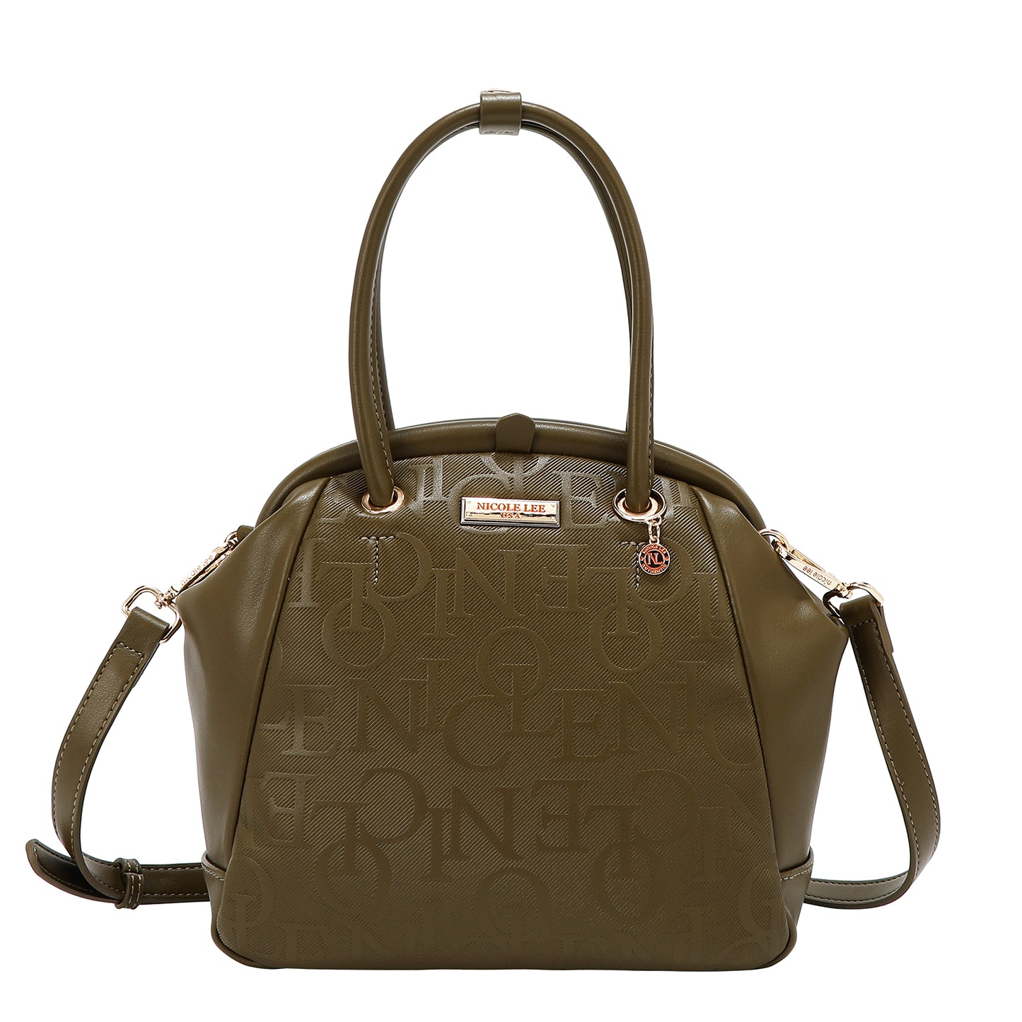 EMBOSSED ELEGANCE FRAME SHOULDER BAG - EMB17513 BROWN / BLACK/ PINK / CHAMPAGNE / BURGUNDY / OLIVE