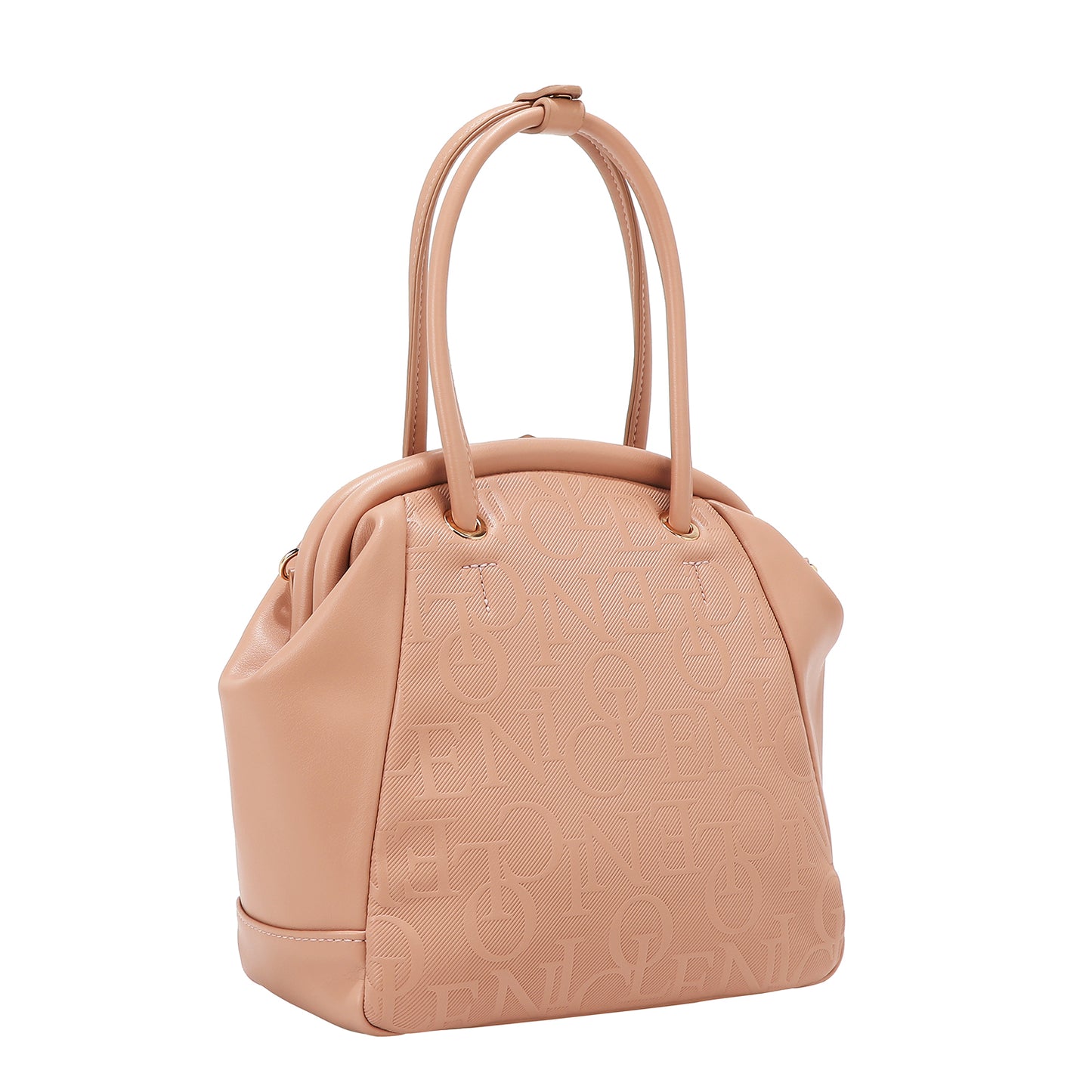 EMBOSSED ELEGANCE FRAME SHOULDER BAG - EMB17513 BROWN / BLACK/ PINK / CHAMPAGNE / BURGUNDY / OLIVE