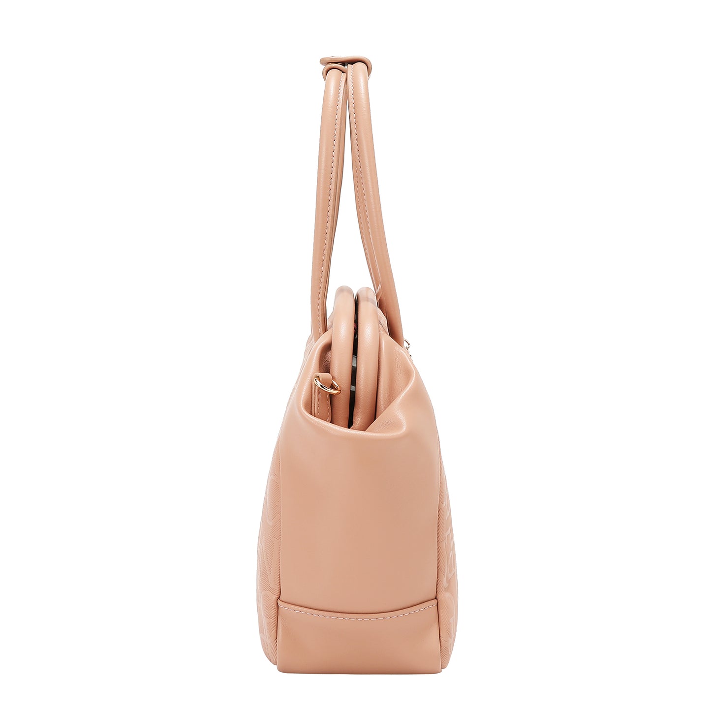 EMBOSSED ELEGANCE FRAME SHOULDER BAG - EMB17513 BROWN / BLACK/ PINK / CHAMPAGNE / BURGUNDY / OLIVE