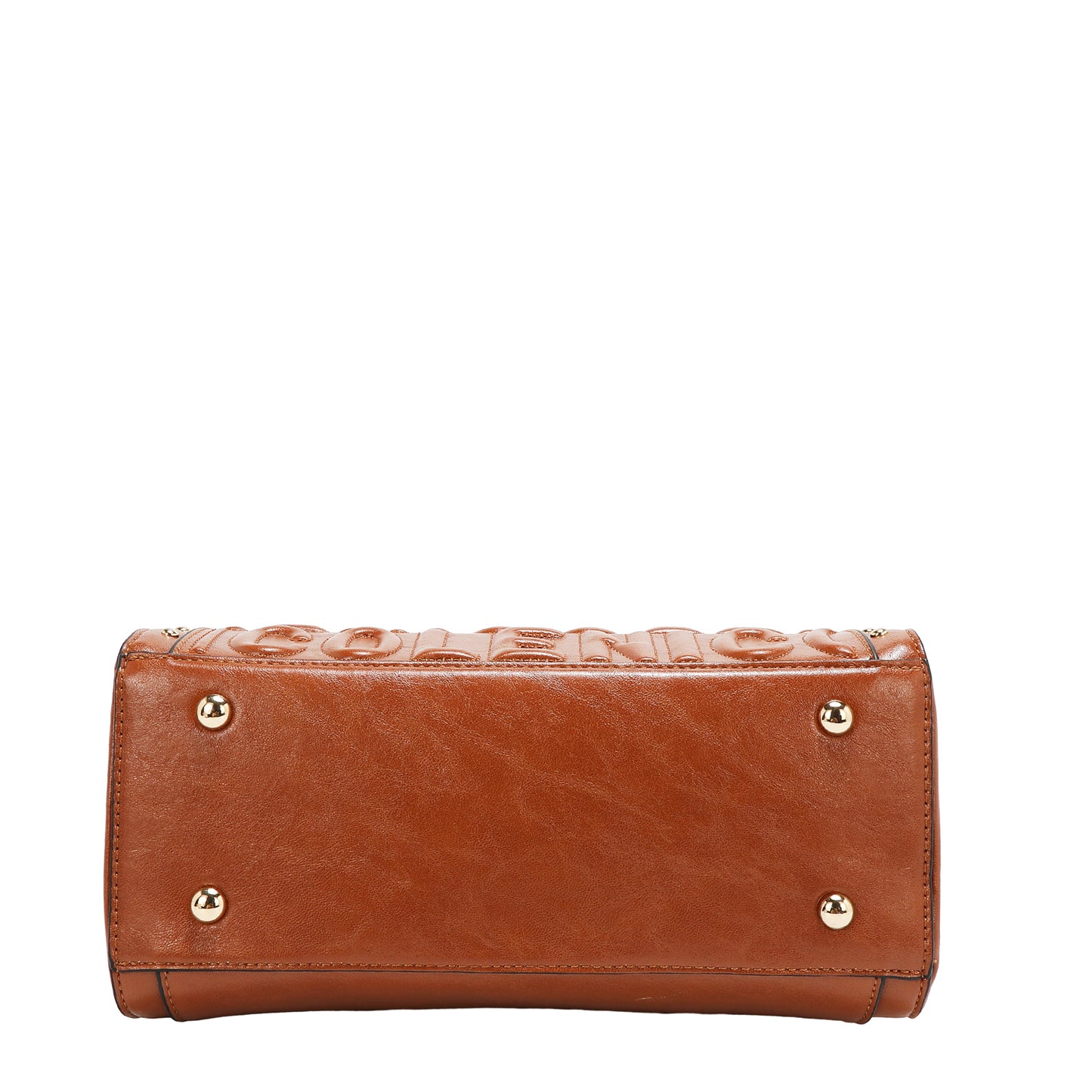 EMBOSSED LOGO BOSTON BAG - EMB17530 WINE / BROWN / OLIVE / WHITE