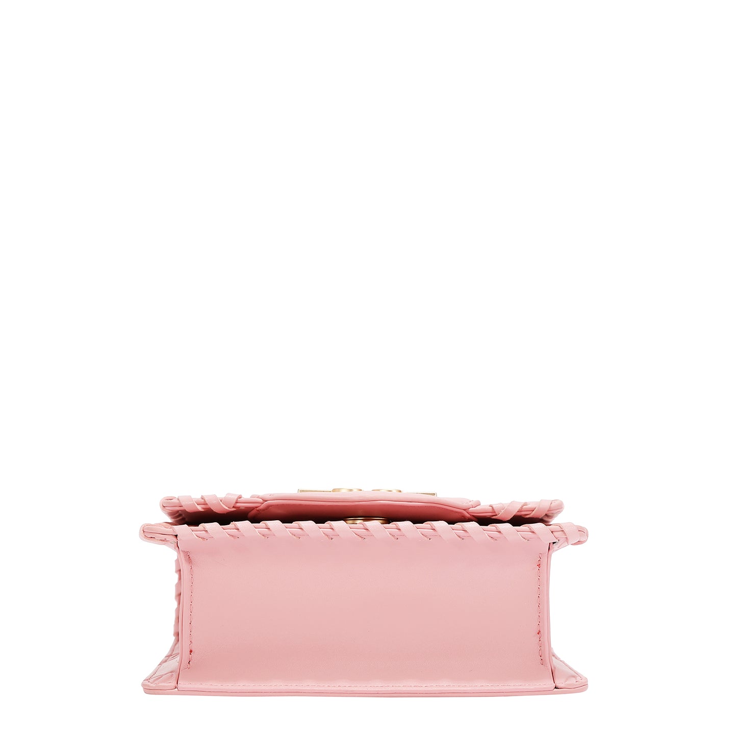 EMBOSSED NL CURVE SMALL SHOULDER BAG - EMB17669 BLACK / PINK / TAUPE/ WHITE