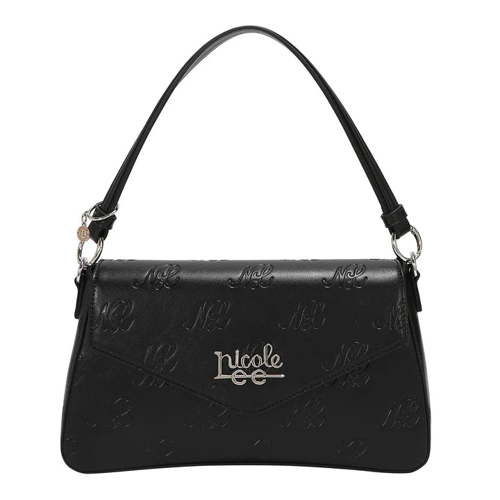 EMBOSSED NL CURVE FLAP SHOULDER BAG - EMB17674