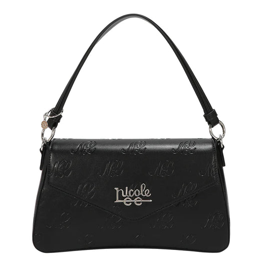 EMBOSSED NL CURVE FLAP SHOULDER BAG - EMB17674