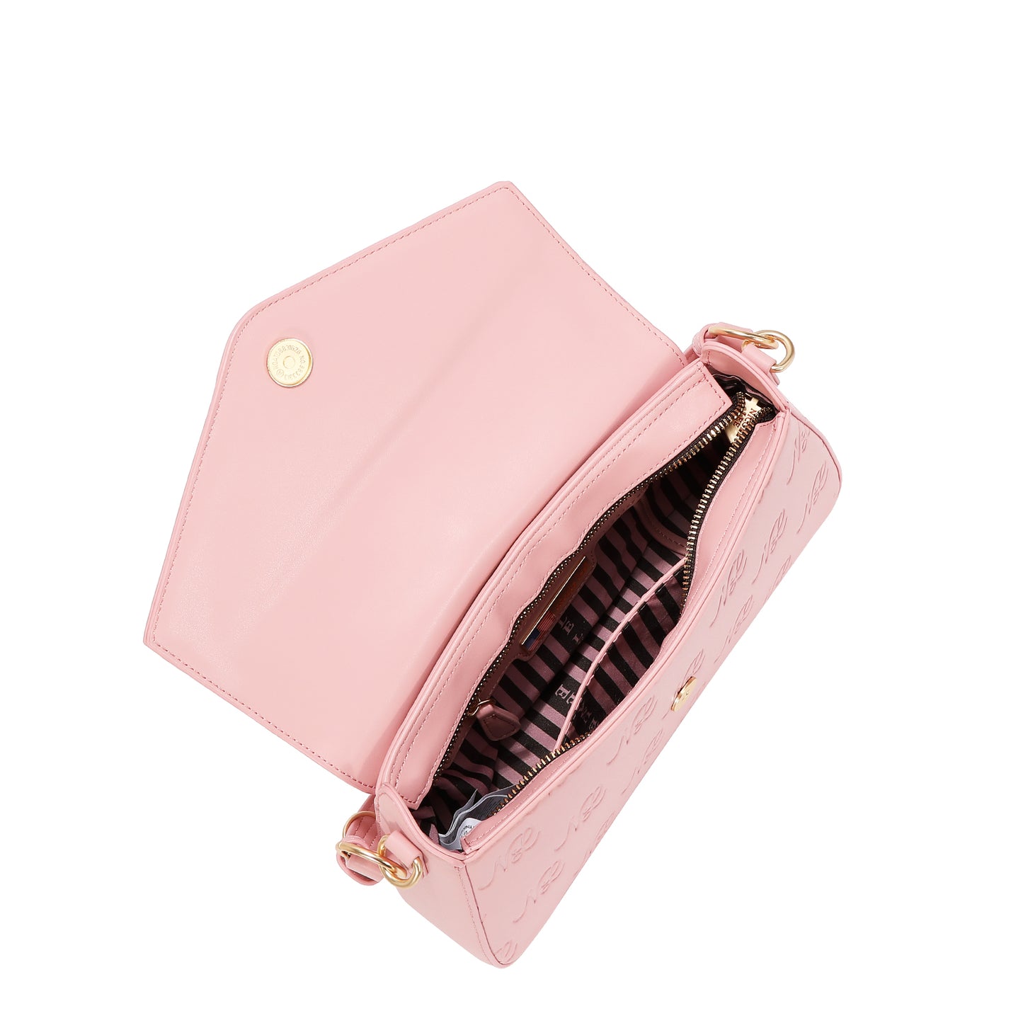 EMBOSSED NL CURVE FLAP SHOULDER BAG - EMB17674