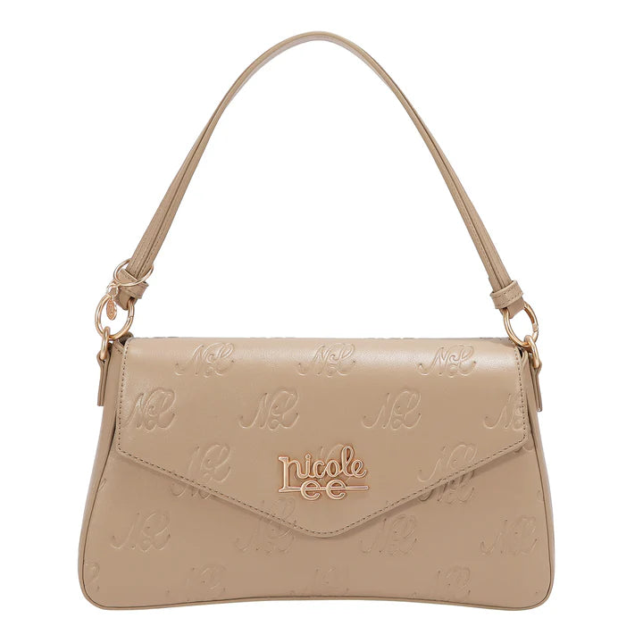 EMBOSSED NL CURVE FLAP SHOULDER BAG - EMB17674