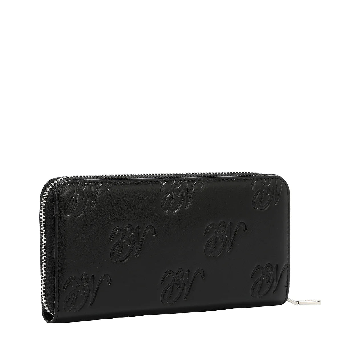 EMBOSSED NL CURVE WALLET -  EMB8035 TAUPE / PINK / BLACK / SILVER